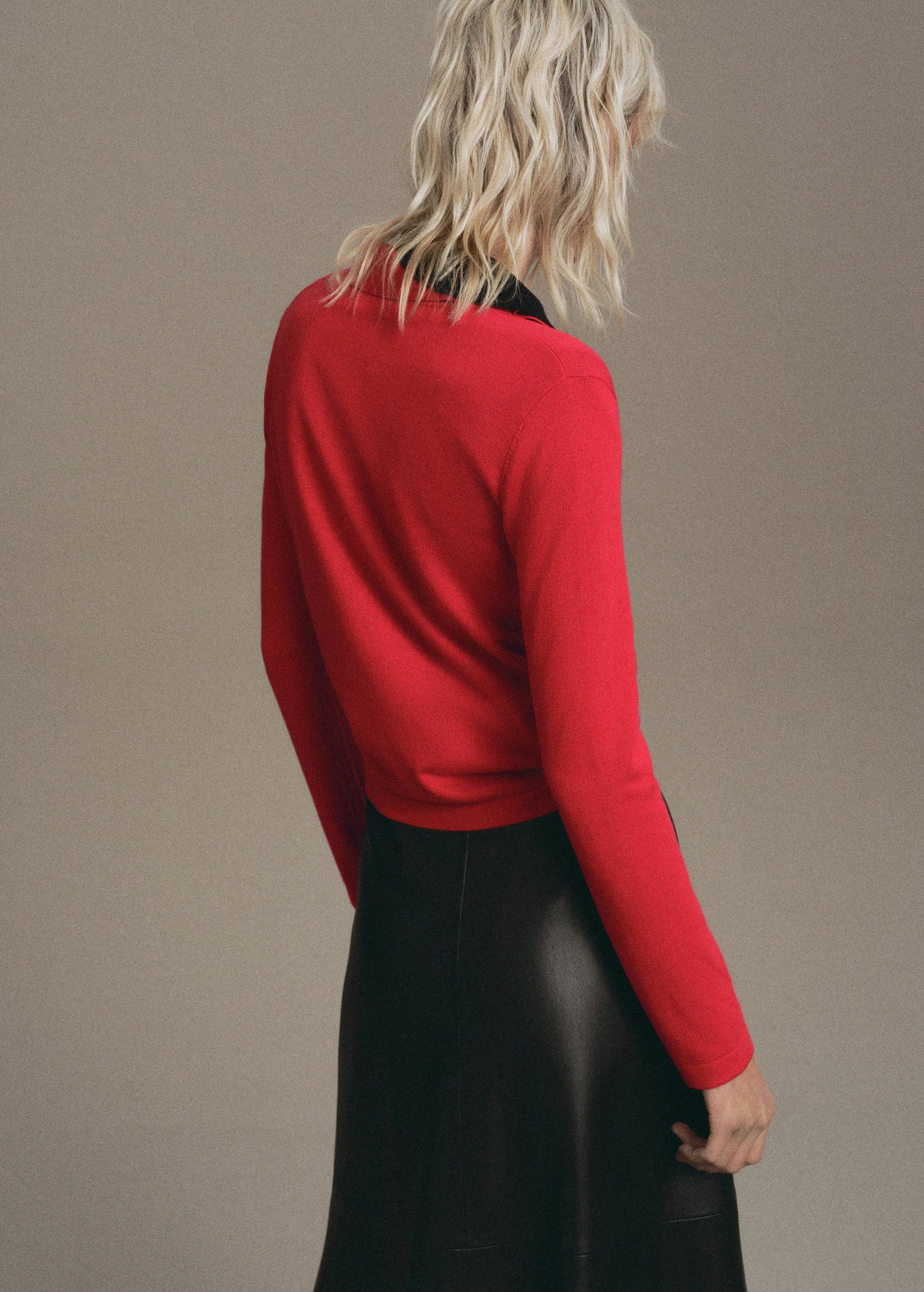 Long Sleeved Polo Neck Sweater