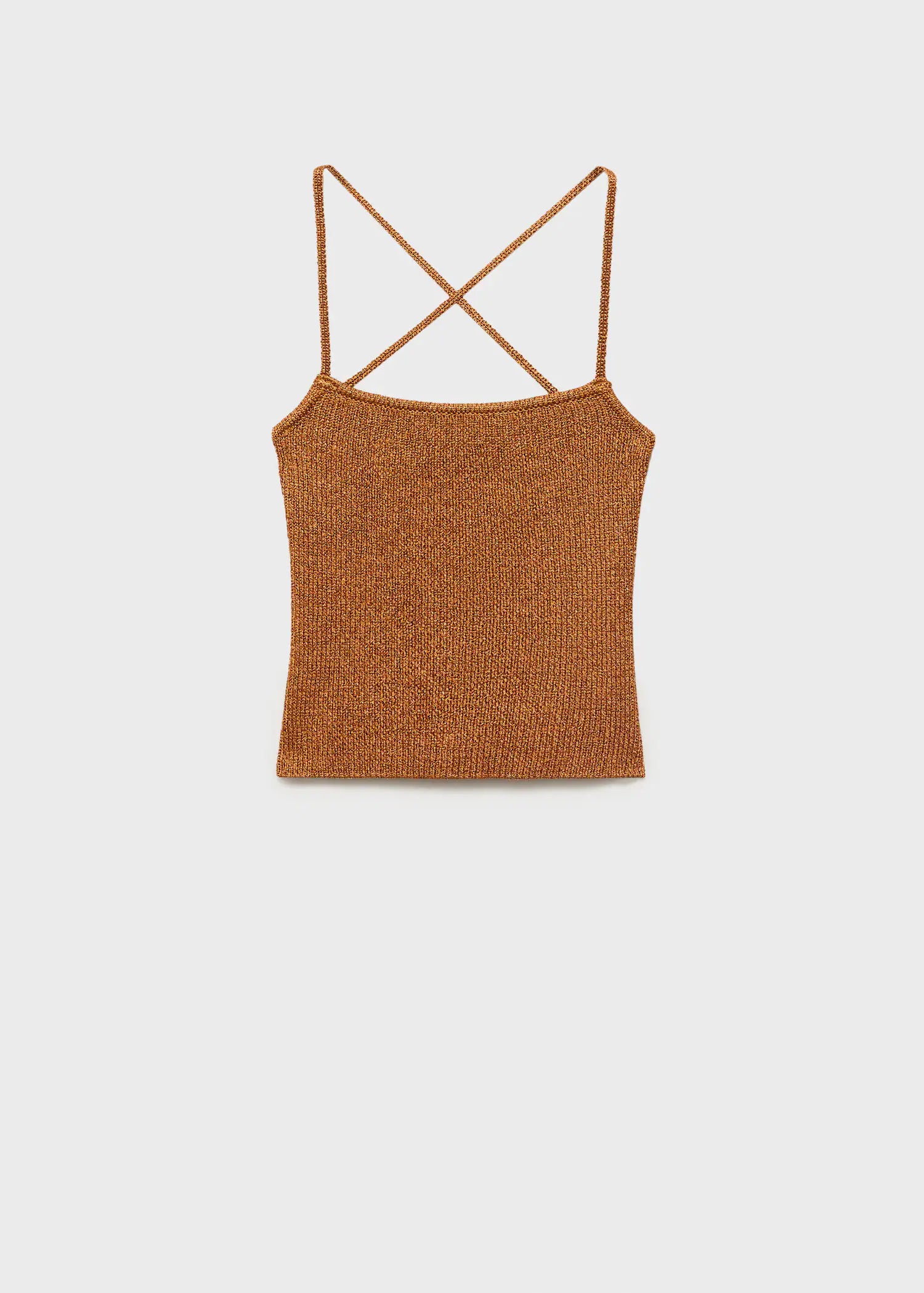 Lurex Knitted Top With Crossed Back