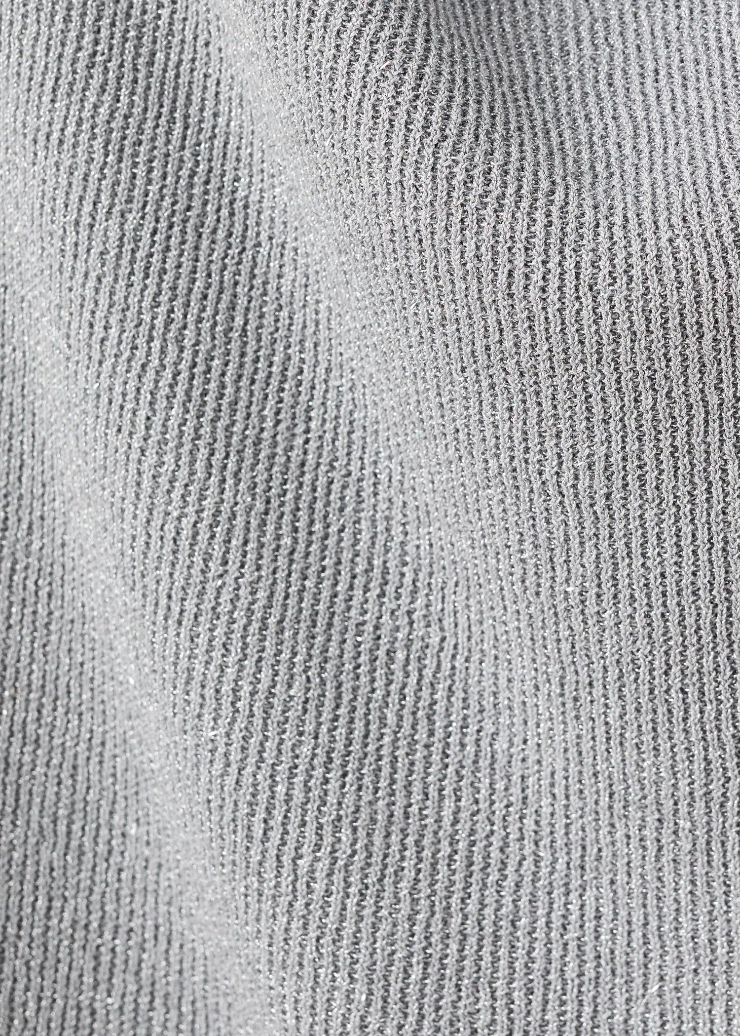 Lurex Knitted Top With Draped Neck