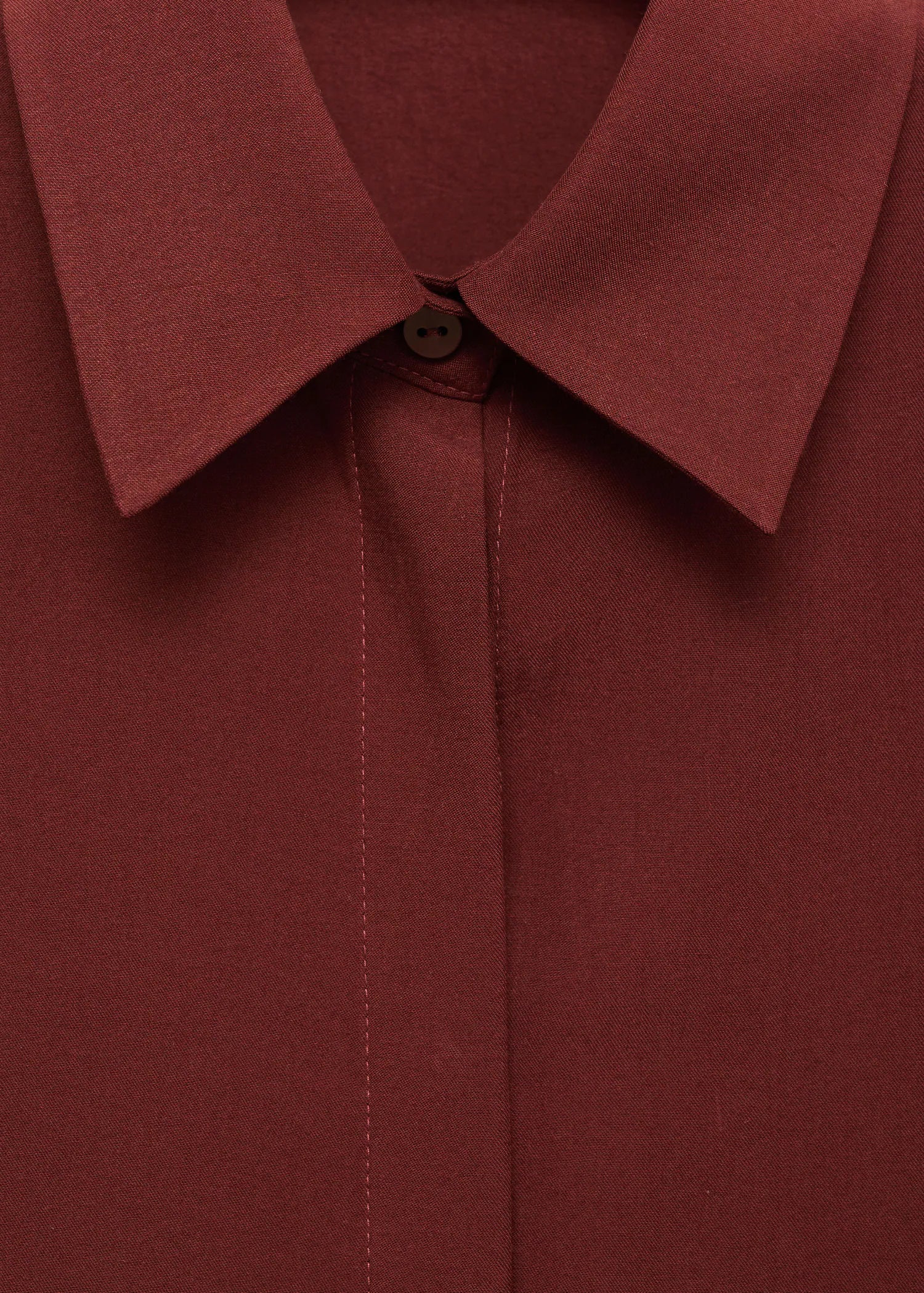 Lyocell Shirt With Hidden Buttons