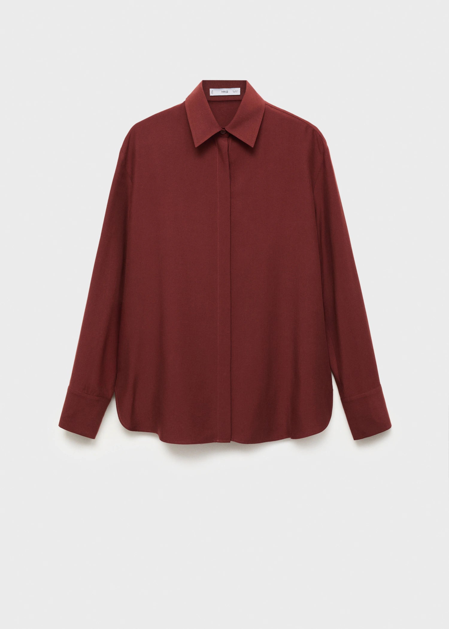 Lyocell Shirt With Hidden Buttons