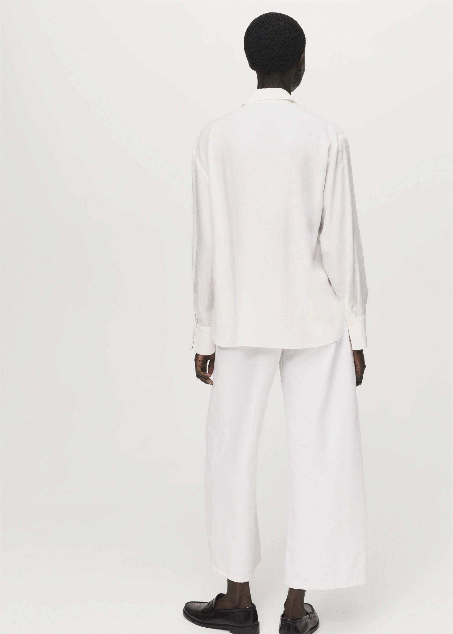 Lyocell Shirt With Hidden Buttons