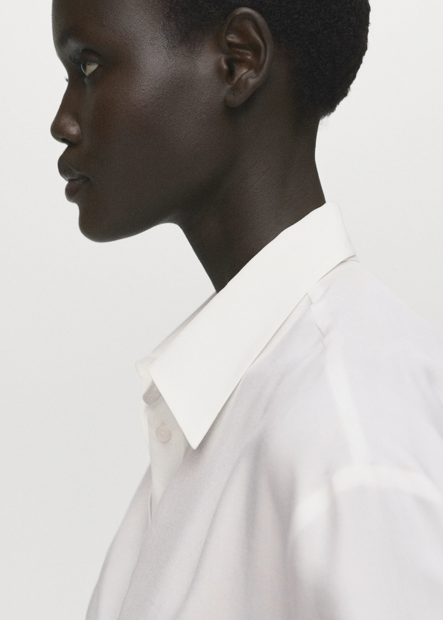 Lyocell Shirt With Hidden Buttons