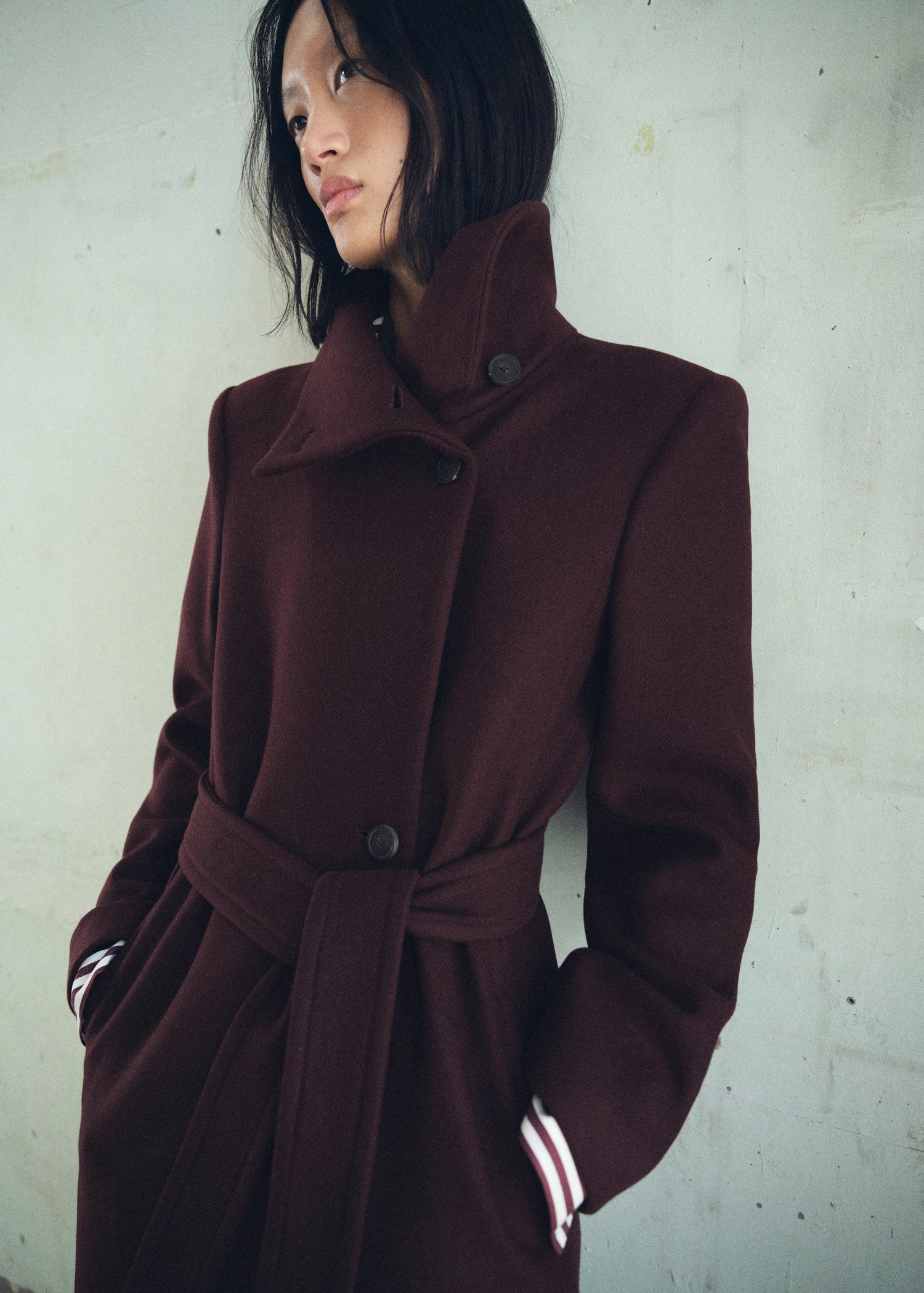Manteco Wool Coat With Belt