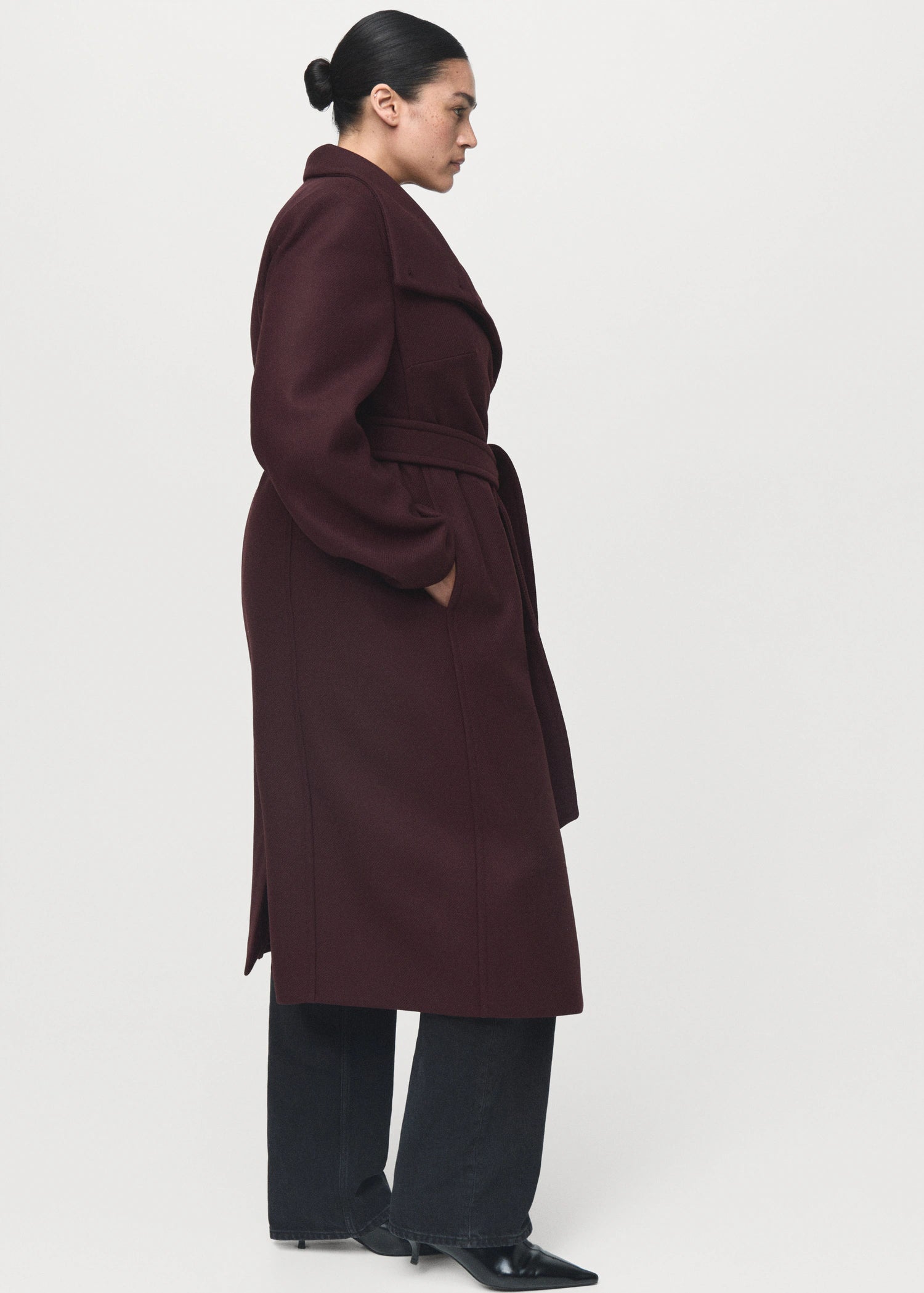 Manteco Wool Coat With Belt