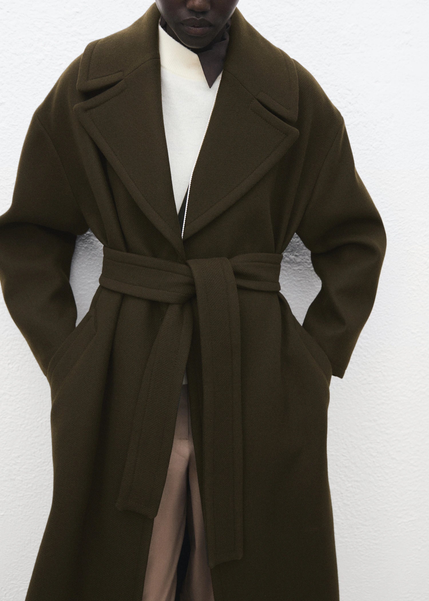 Manteco Wool Coat With Belt
