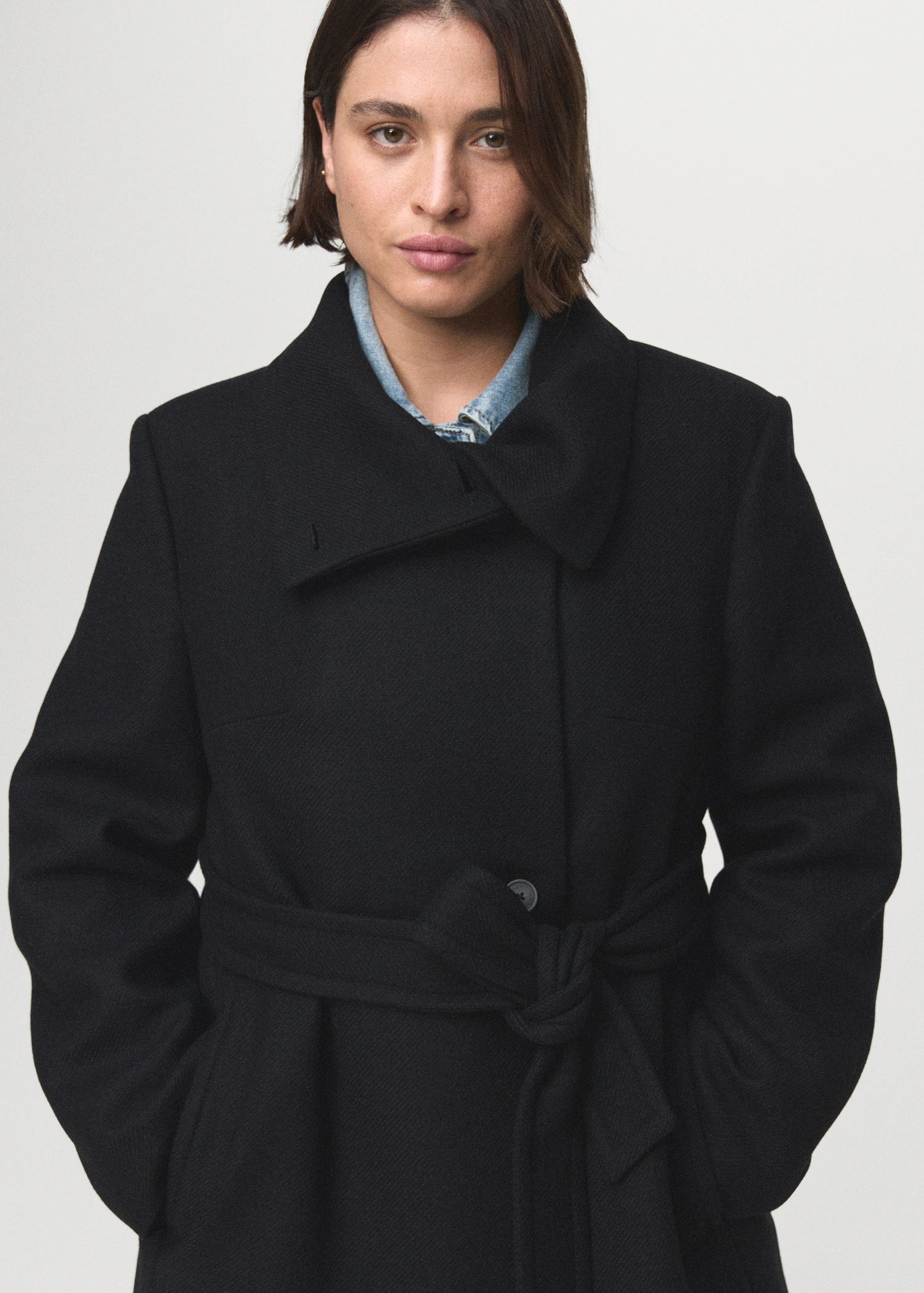 Manteco Wool Coat With Belt