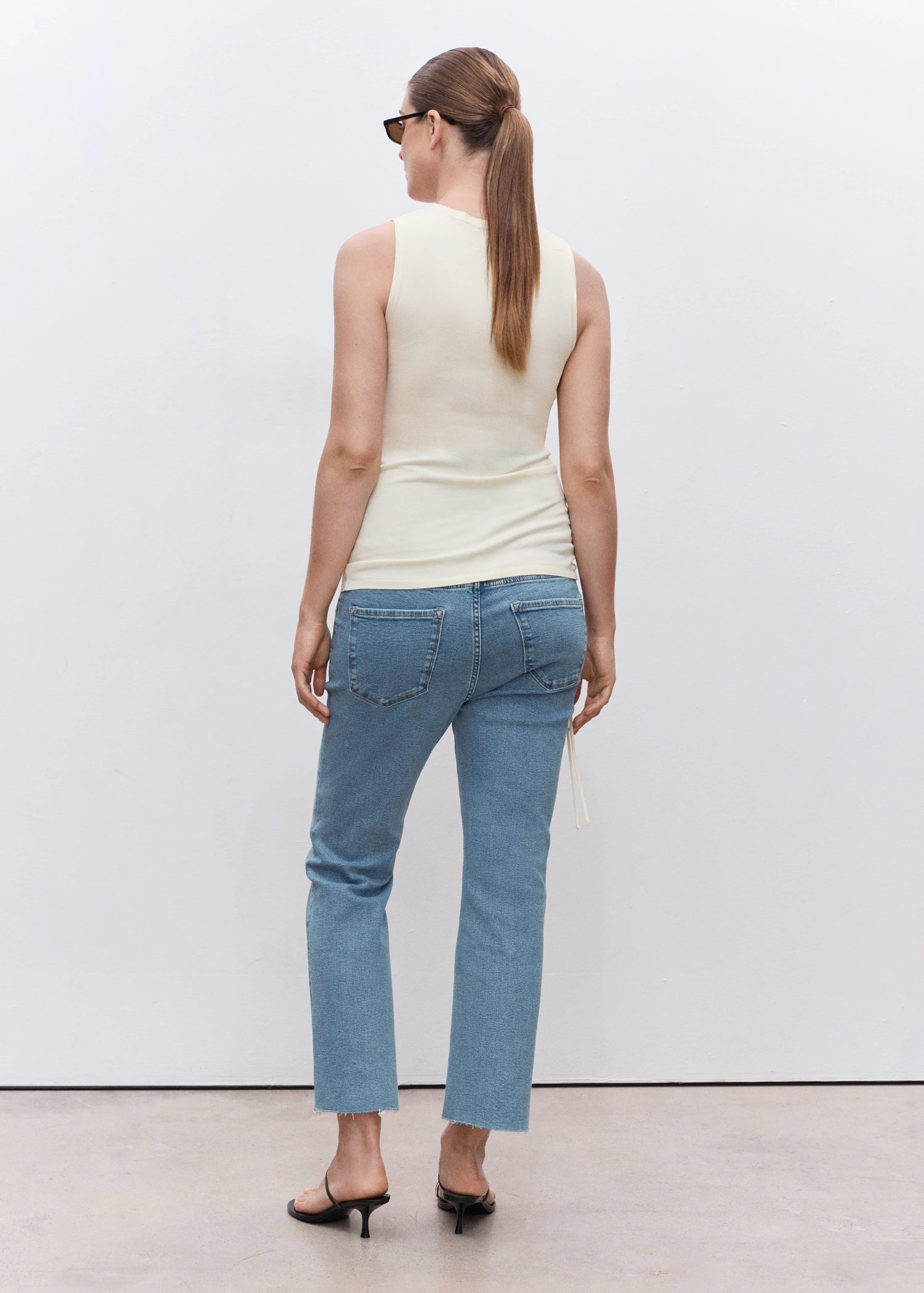 Maternity Flared Cropped Jeans