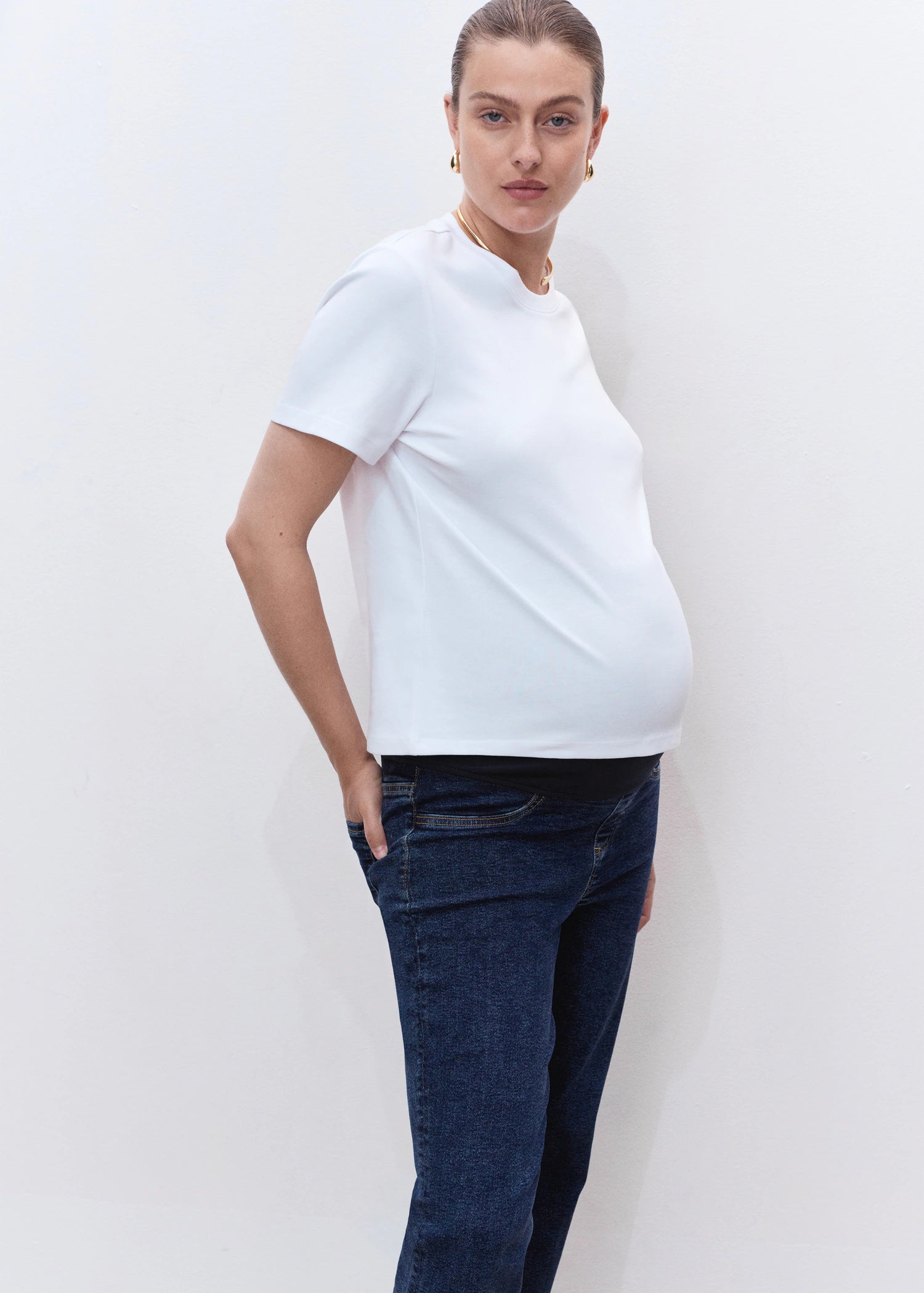 Maternity Flared Cropped Jeans