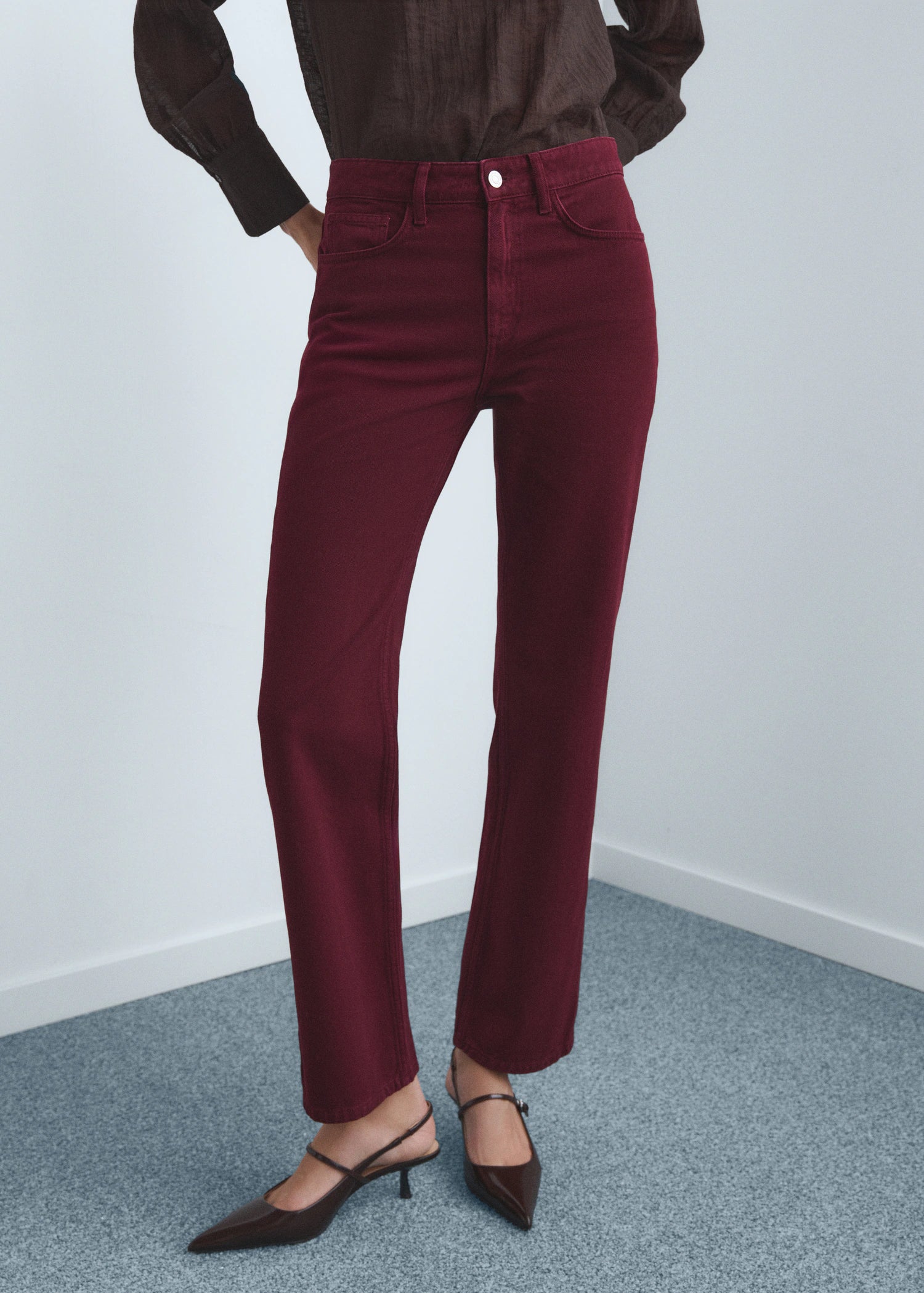 Matilda Medium Rise Straight Fit Jeans