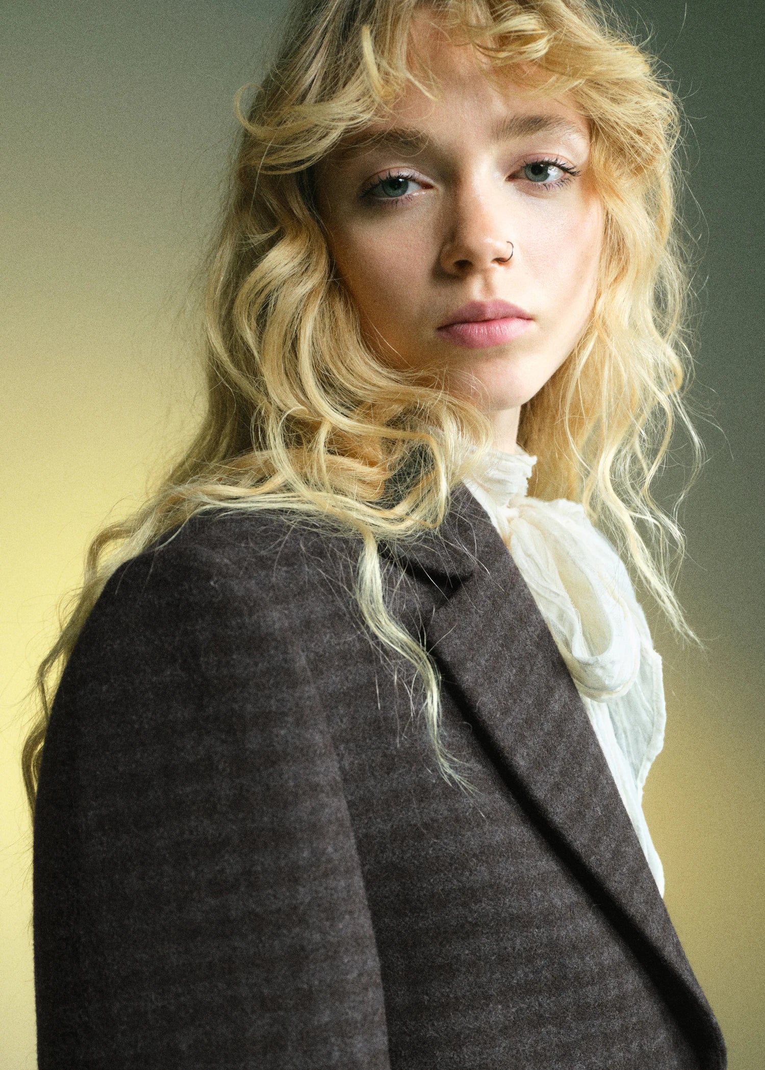 Micro Houndstooth Wool Blazer