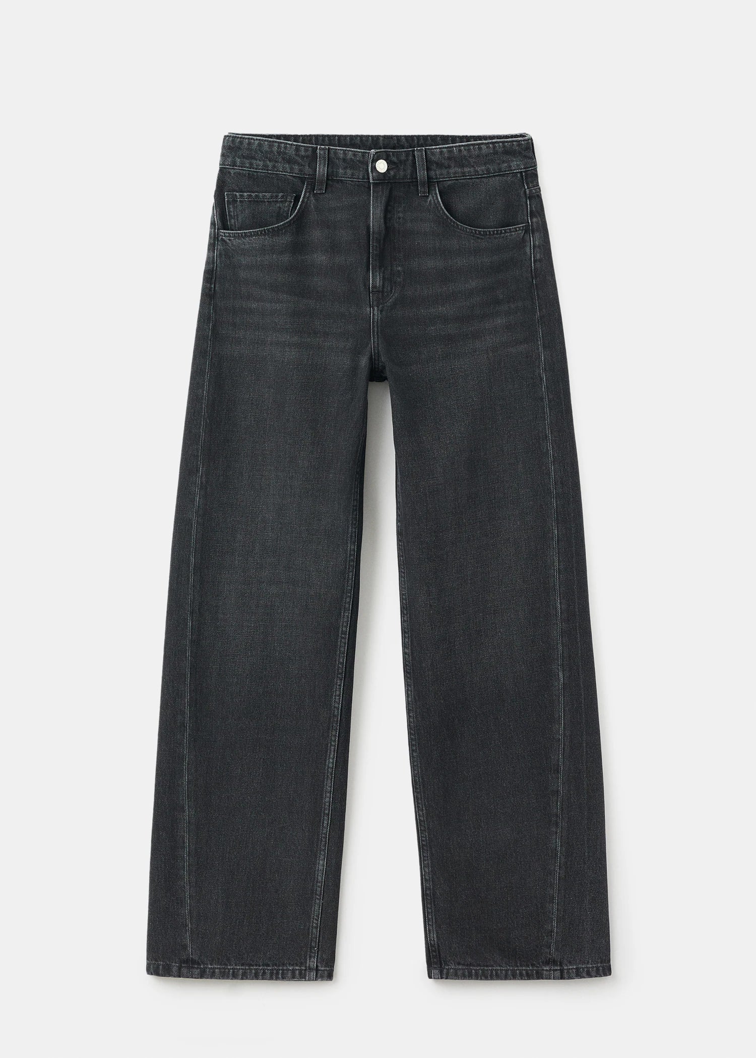 Mid Rise Barrel Jeans