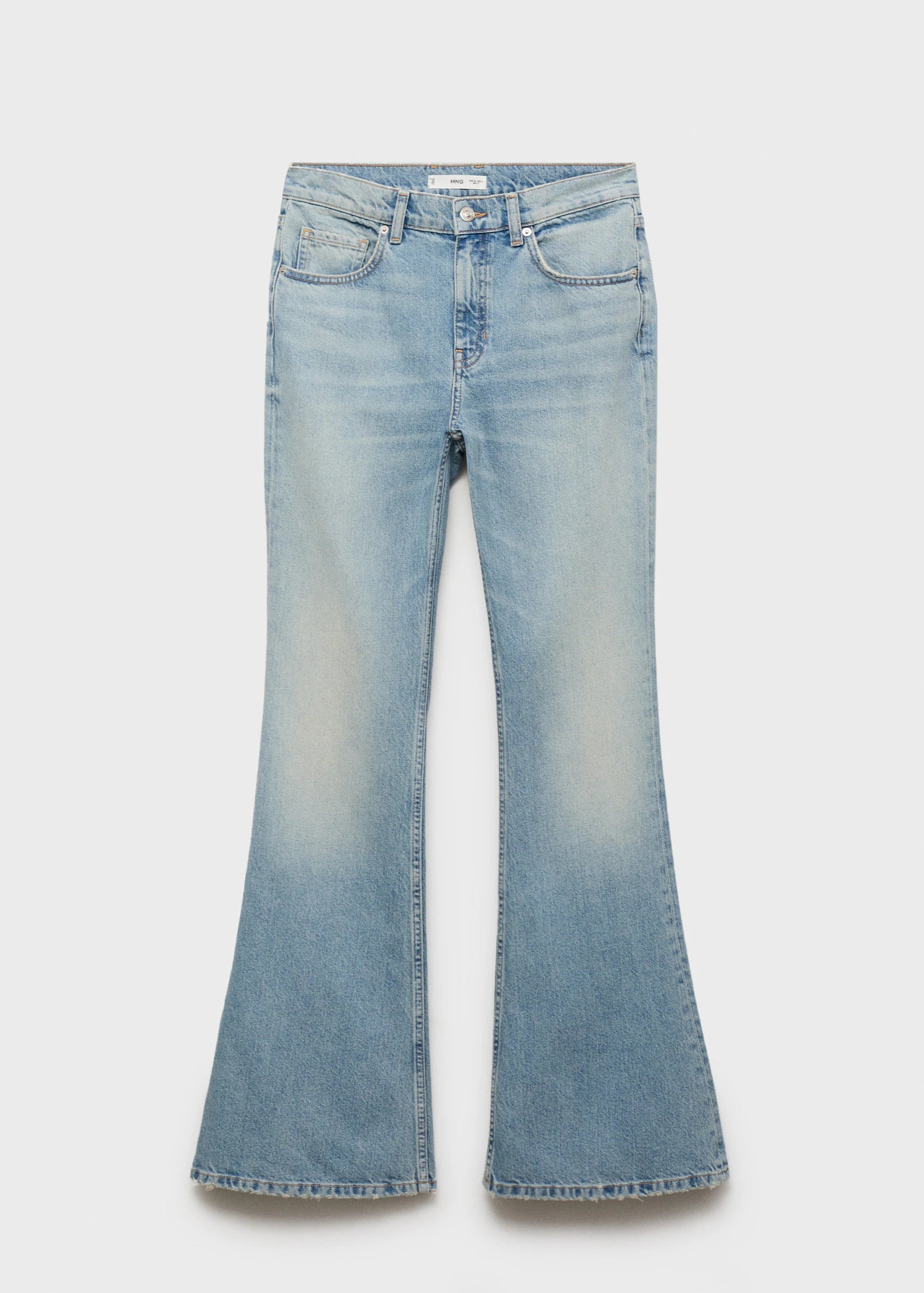 Mid Rise Flared Jeans
