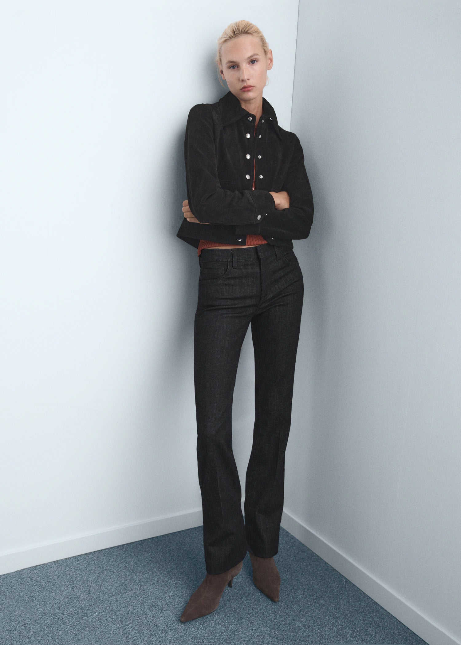 Mid Rise Flared Jeans