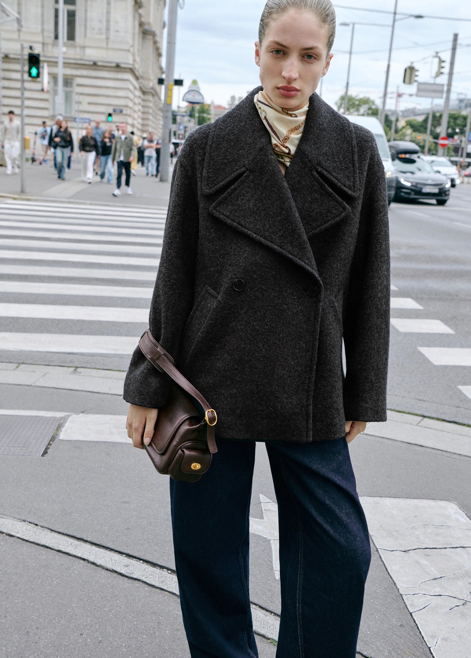 Mid Rise Rinse Wash Barrel Jeans