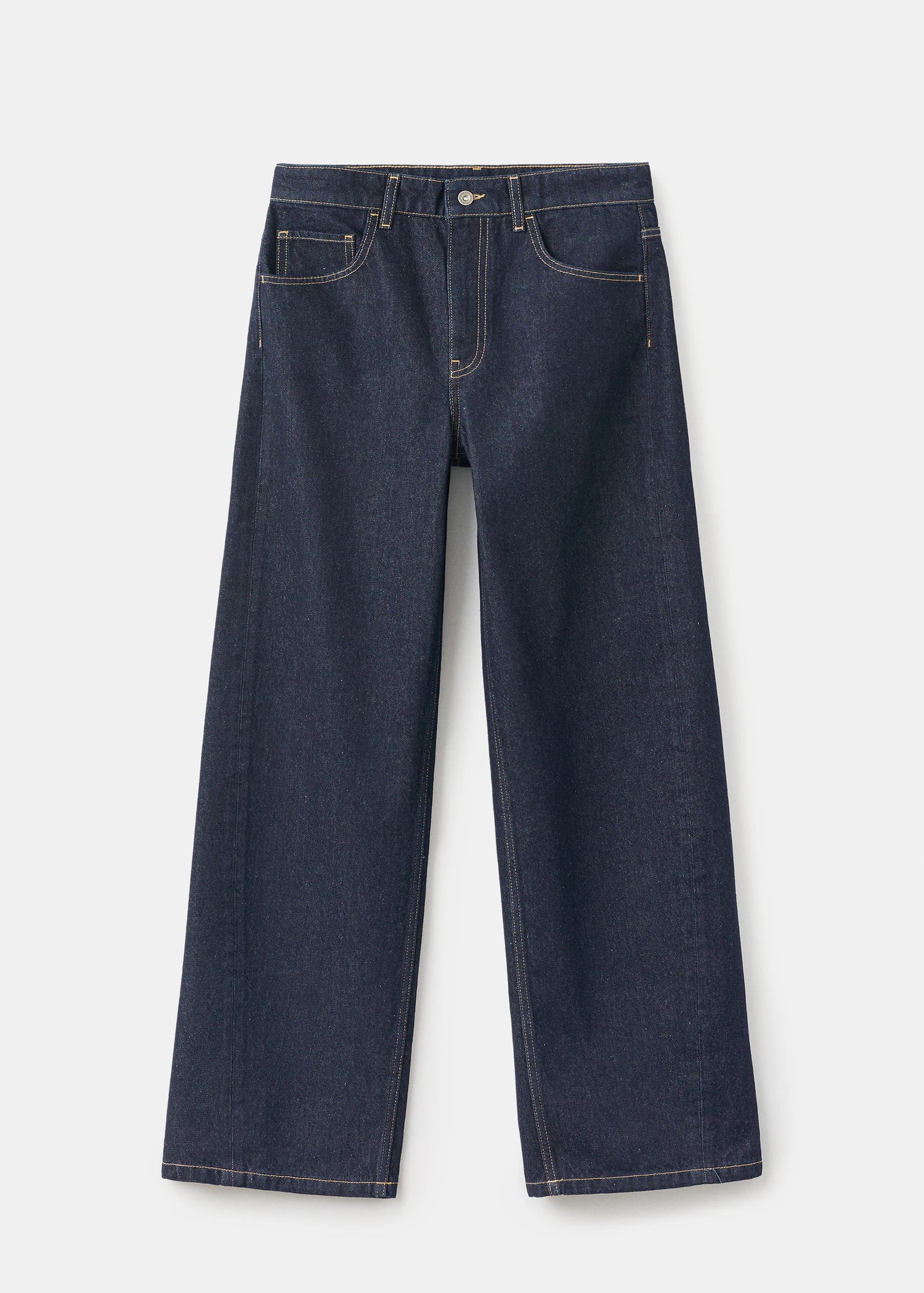 Mid Rise Rinse Wash Barrel Jeans