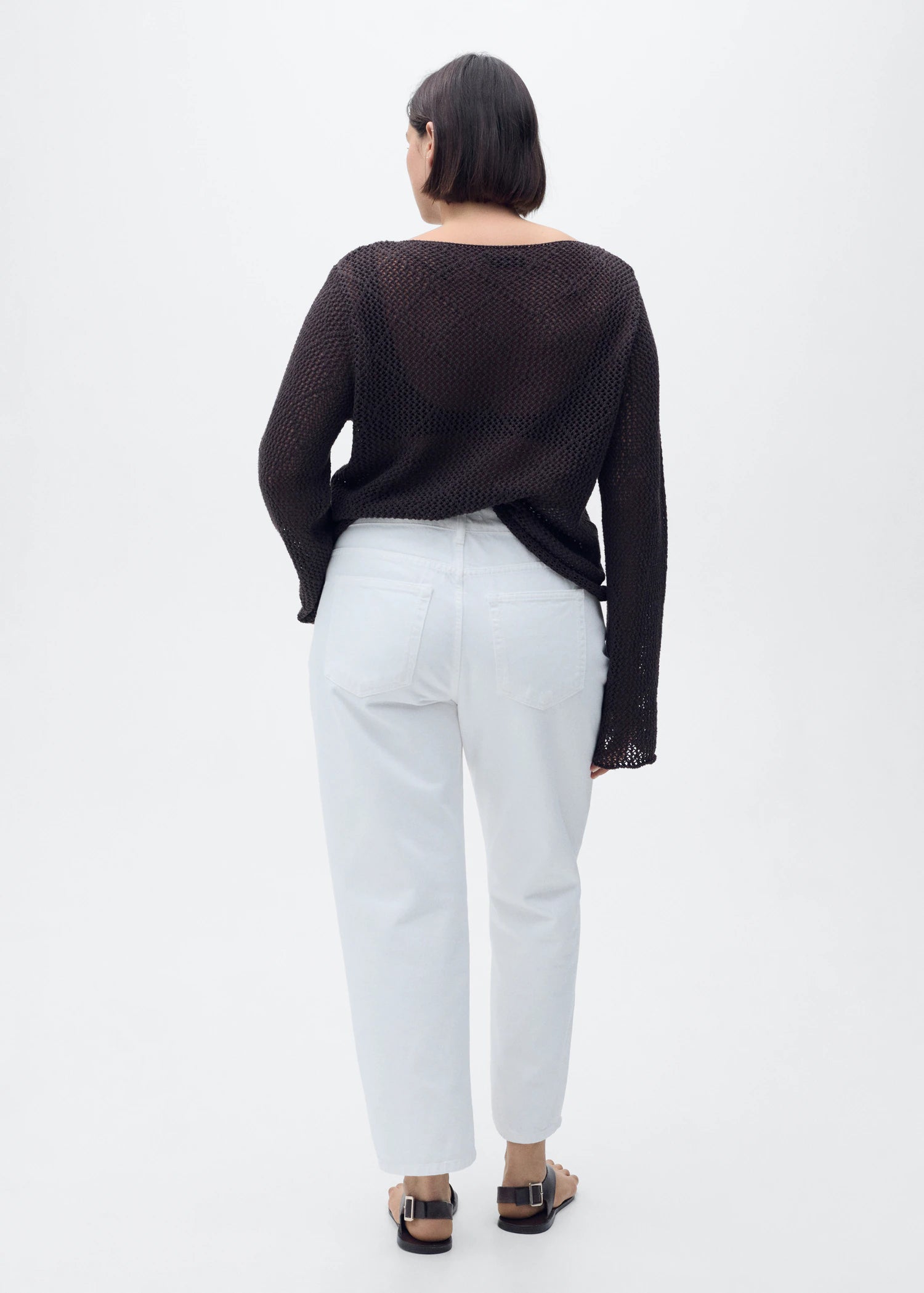 Mid Rise Straight Jeans