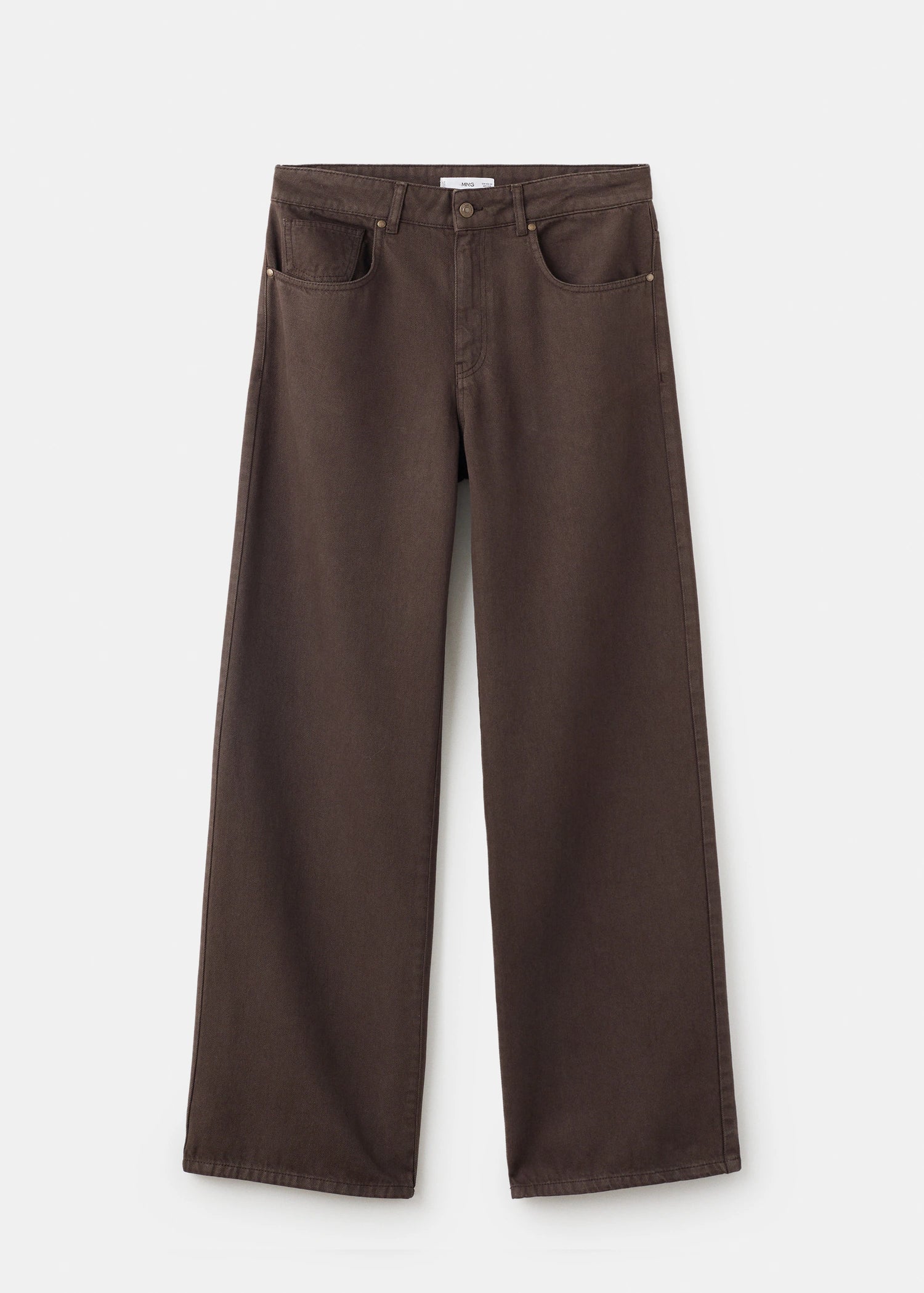 Mid Rise Straight Jeans