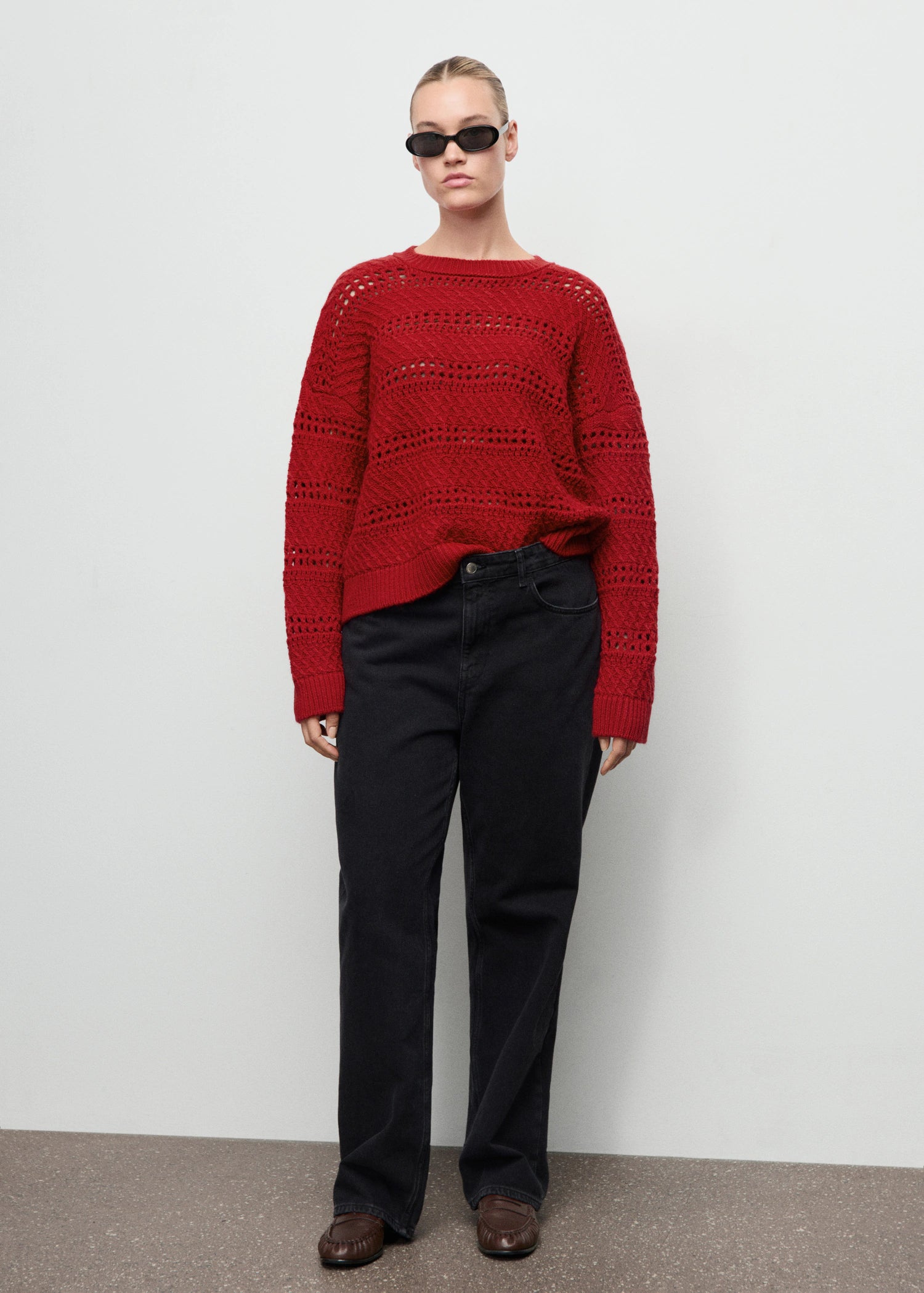 Openwork Knit Sweater