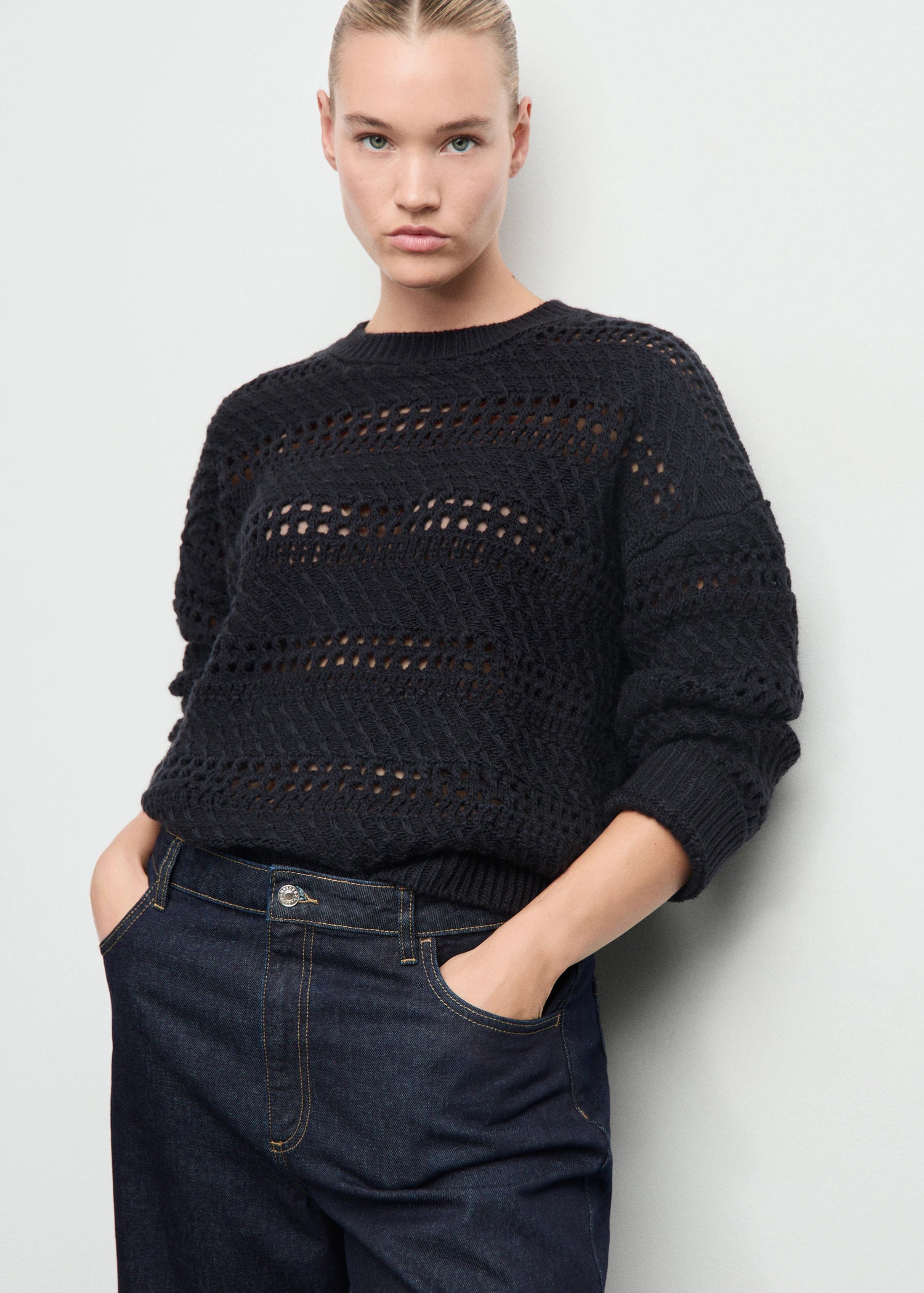 Openwork Knit Sweater