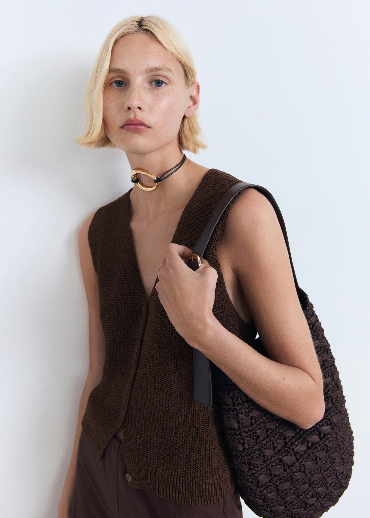 Openwork Knitted Waistcoat