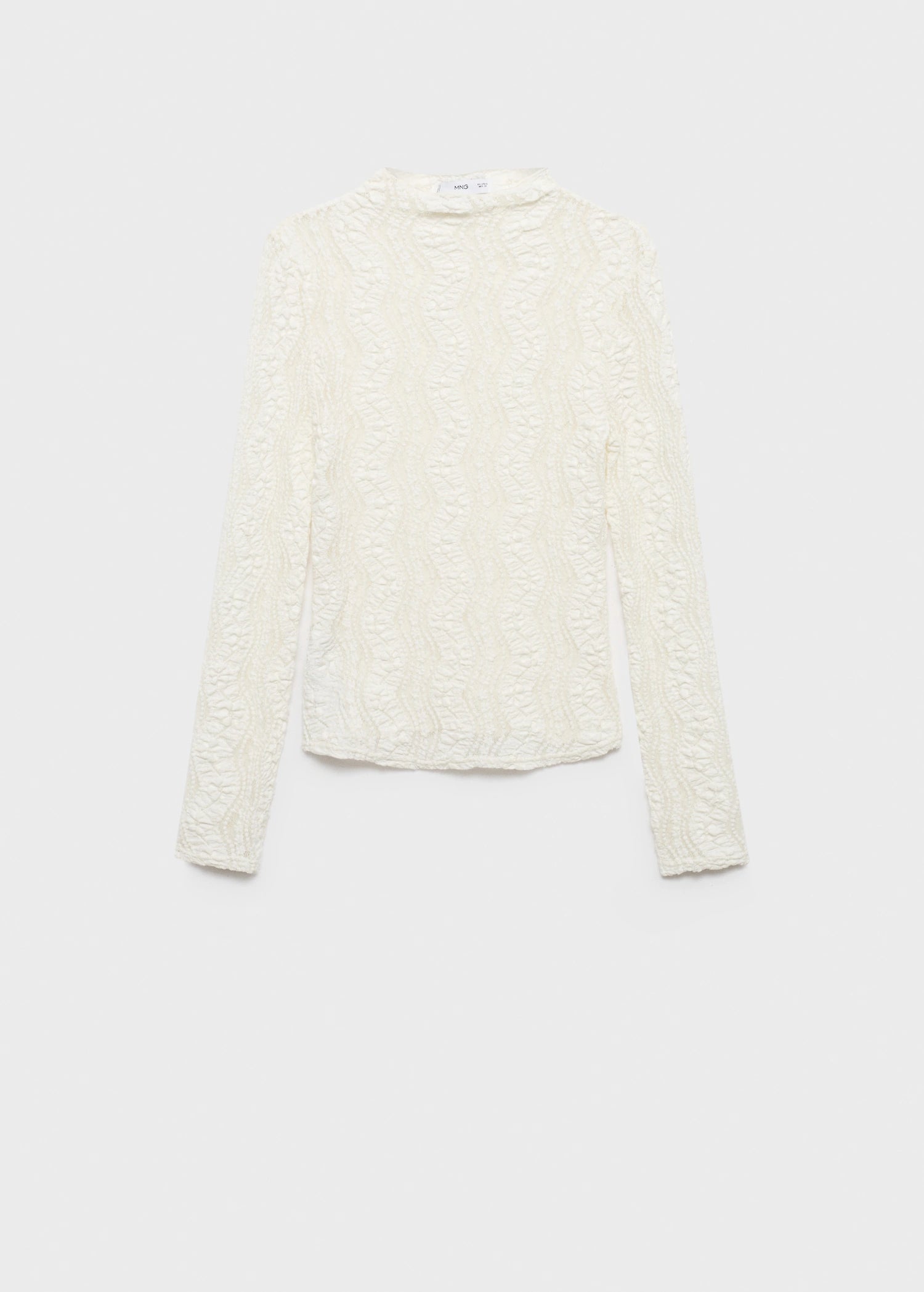 Openwork Sweater With Perkins Collar