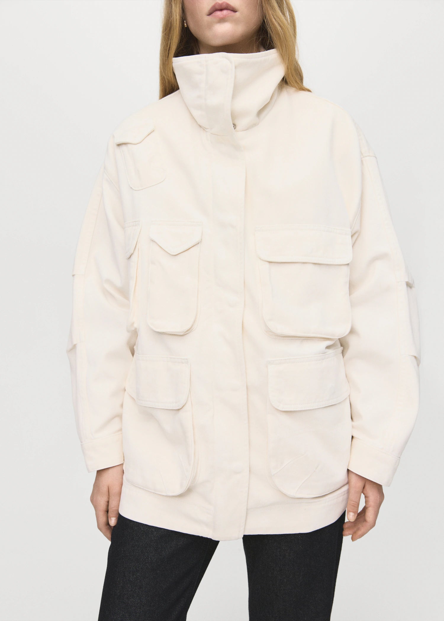 Oversized Denim Parka With Pockets