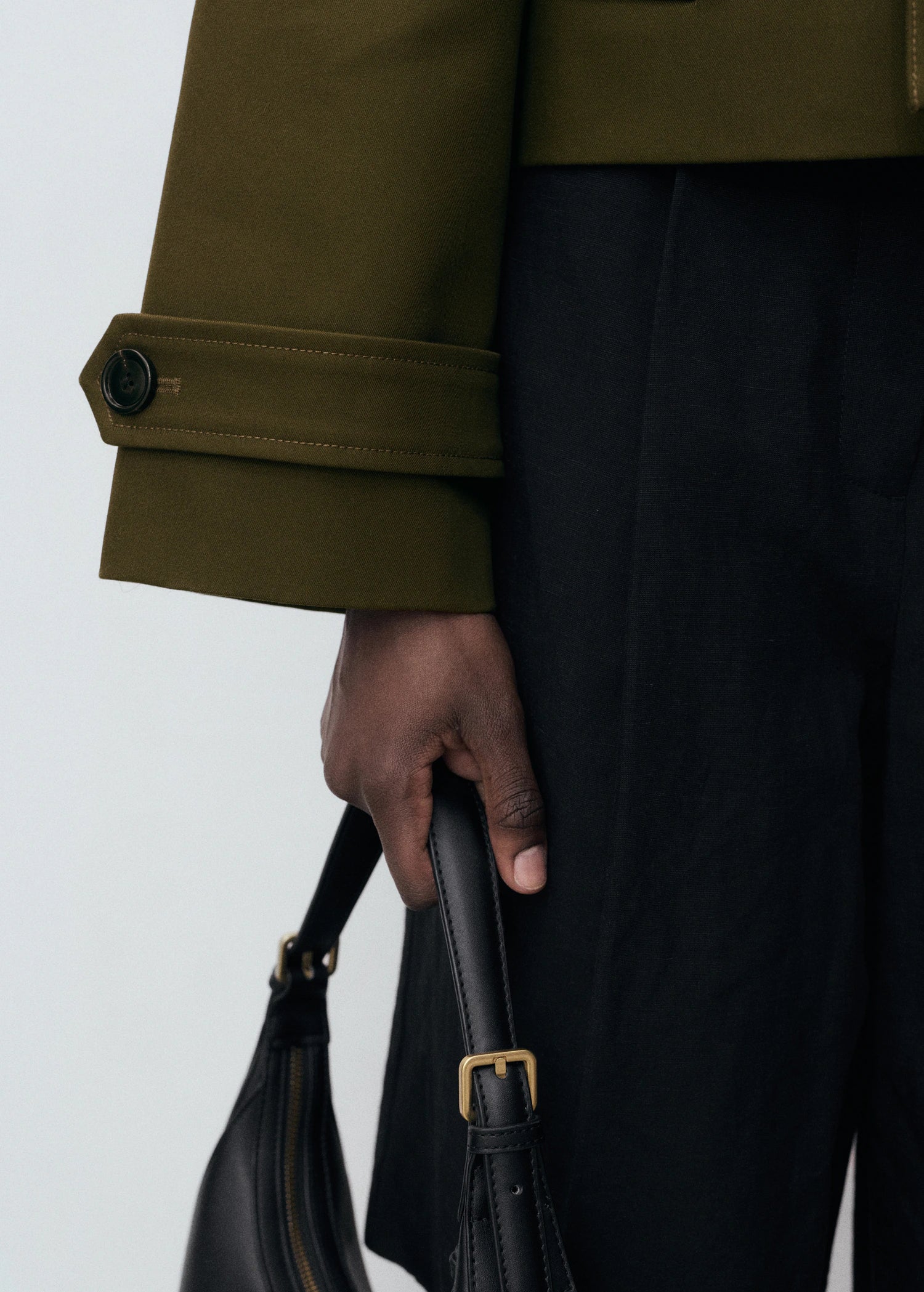 Oversized Short Double Breasted Trench Coat