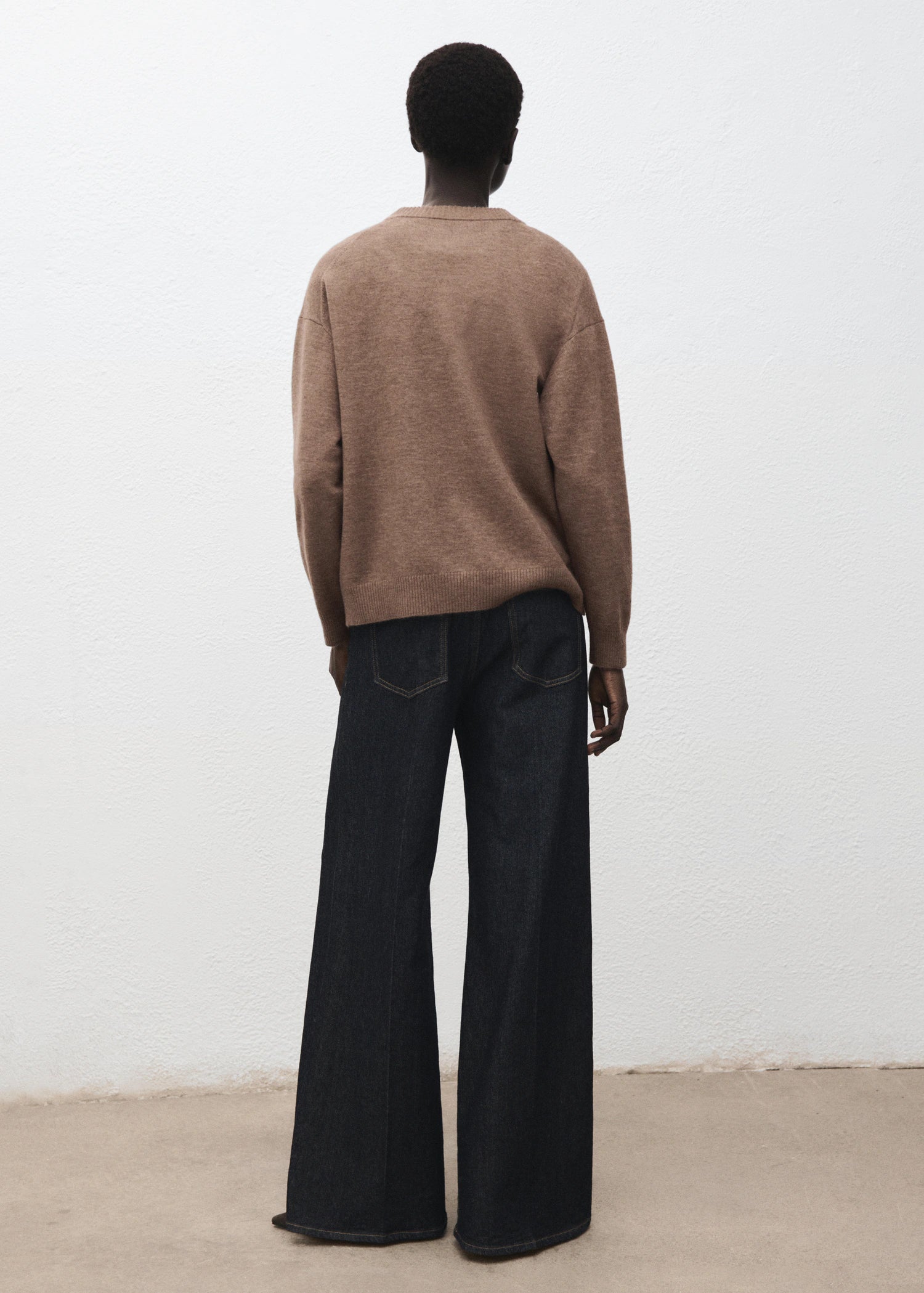 Oversized Sweater With Ribbed Trim