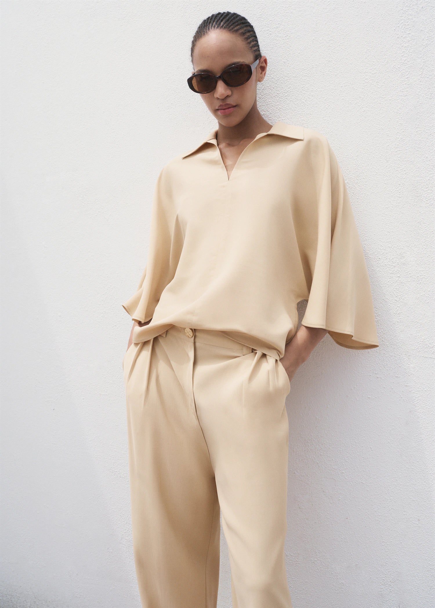 Oversized Three Quarter Sleeve Shirt