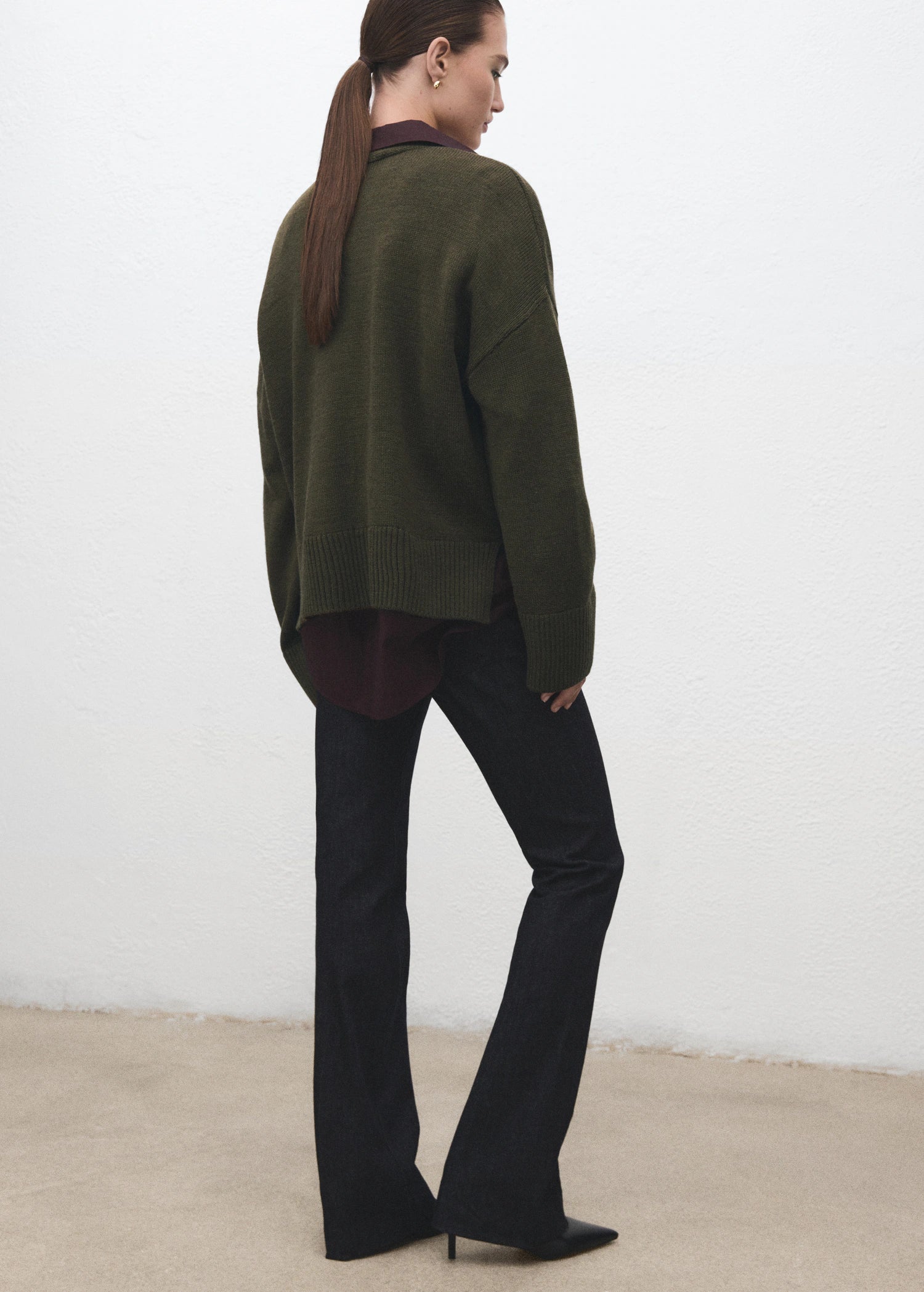 Oversized V Neck Cardigan