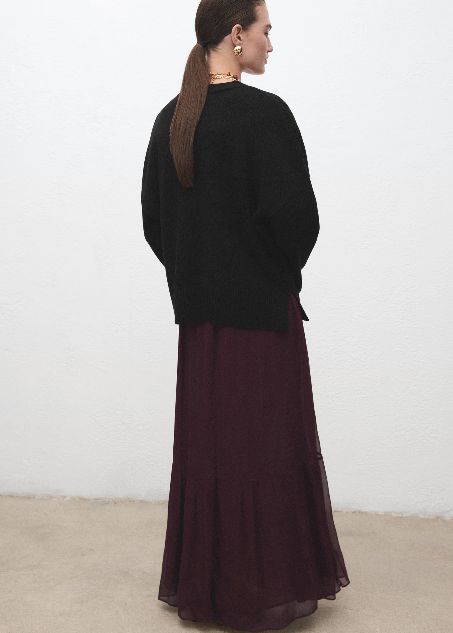 Oversized V Neck Cardigan