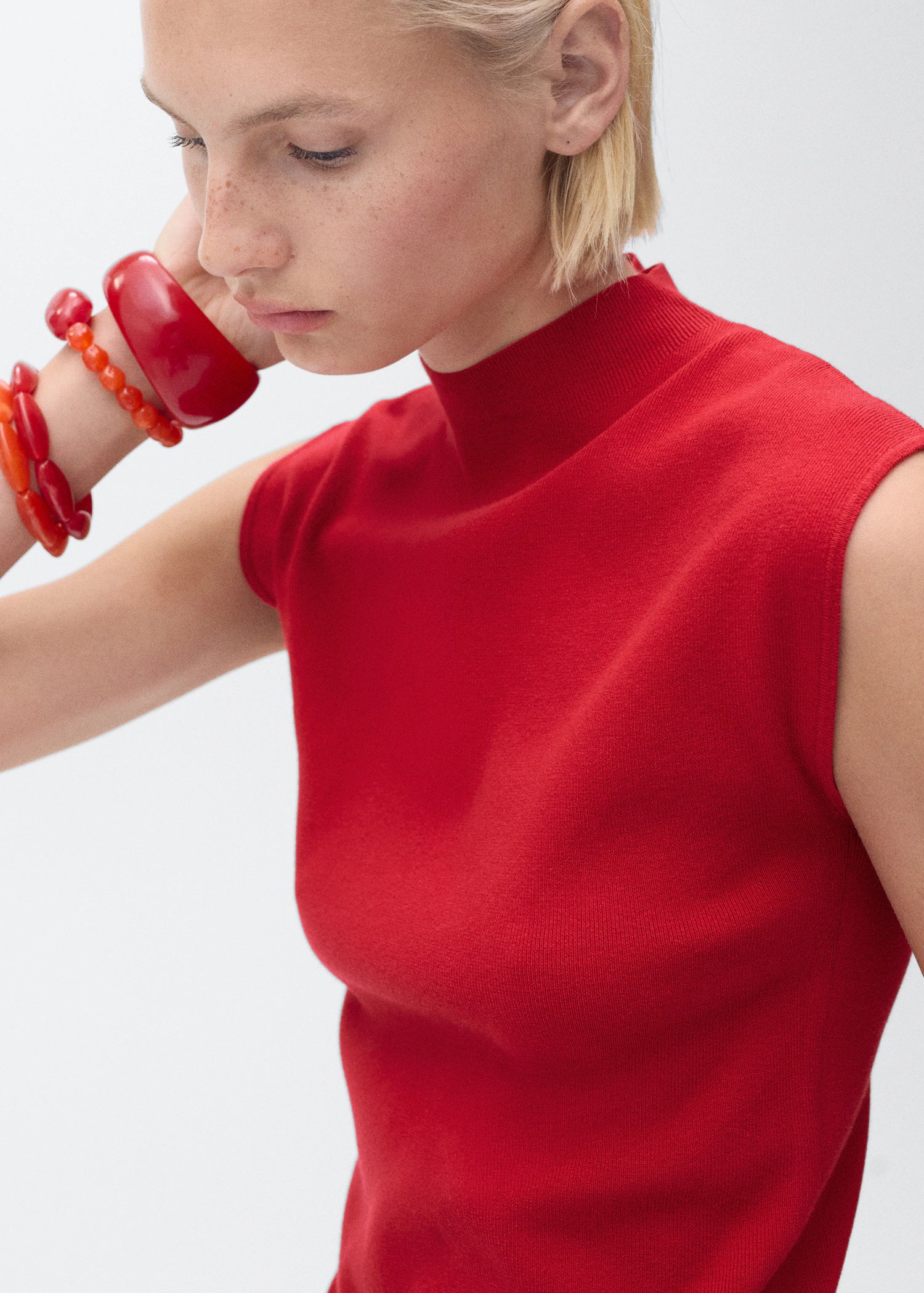 Perkins Neck Knitted Top