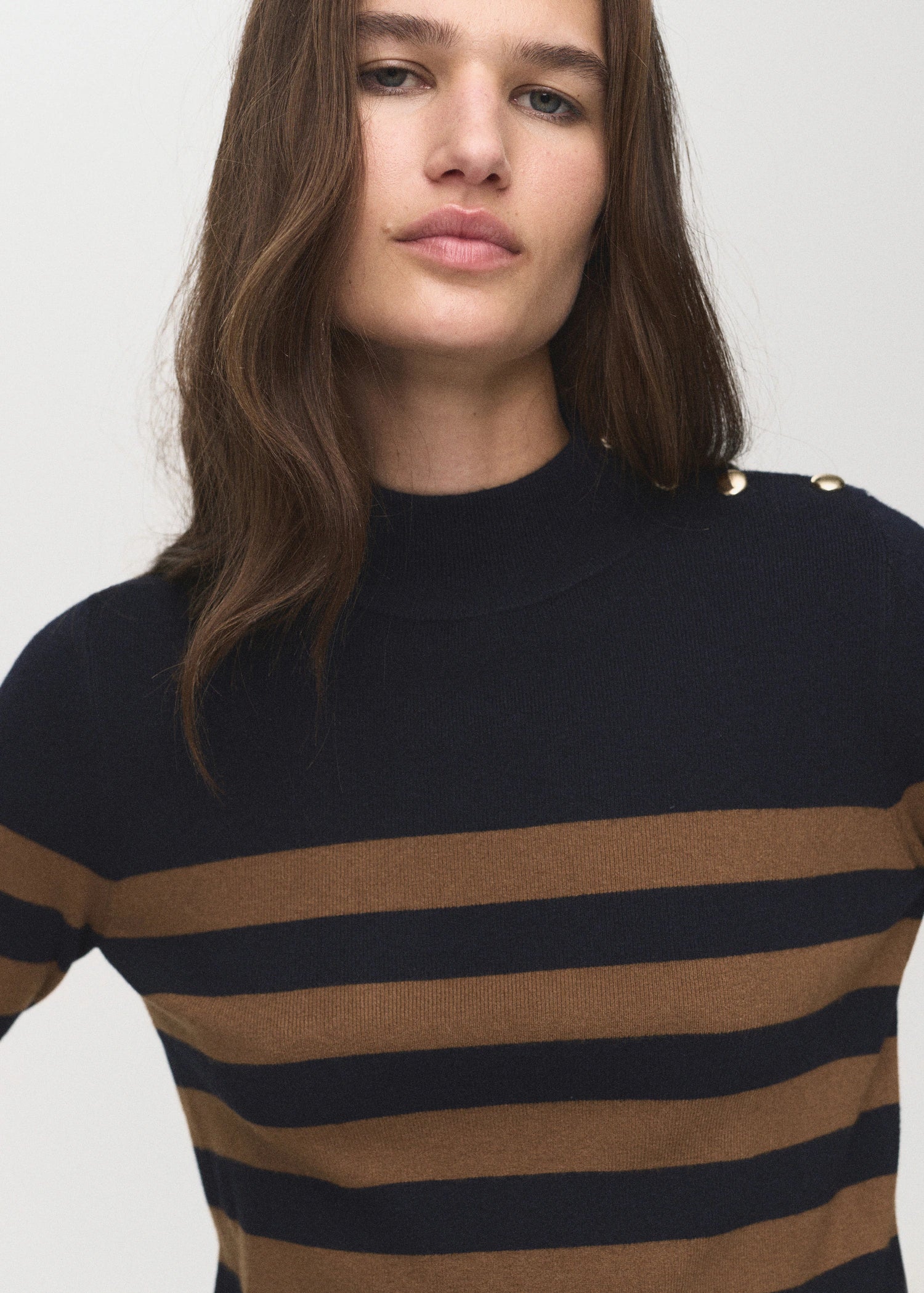 Perkins Neck Sweater With Button