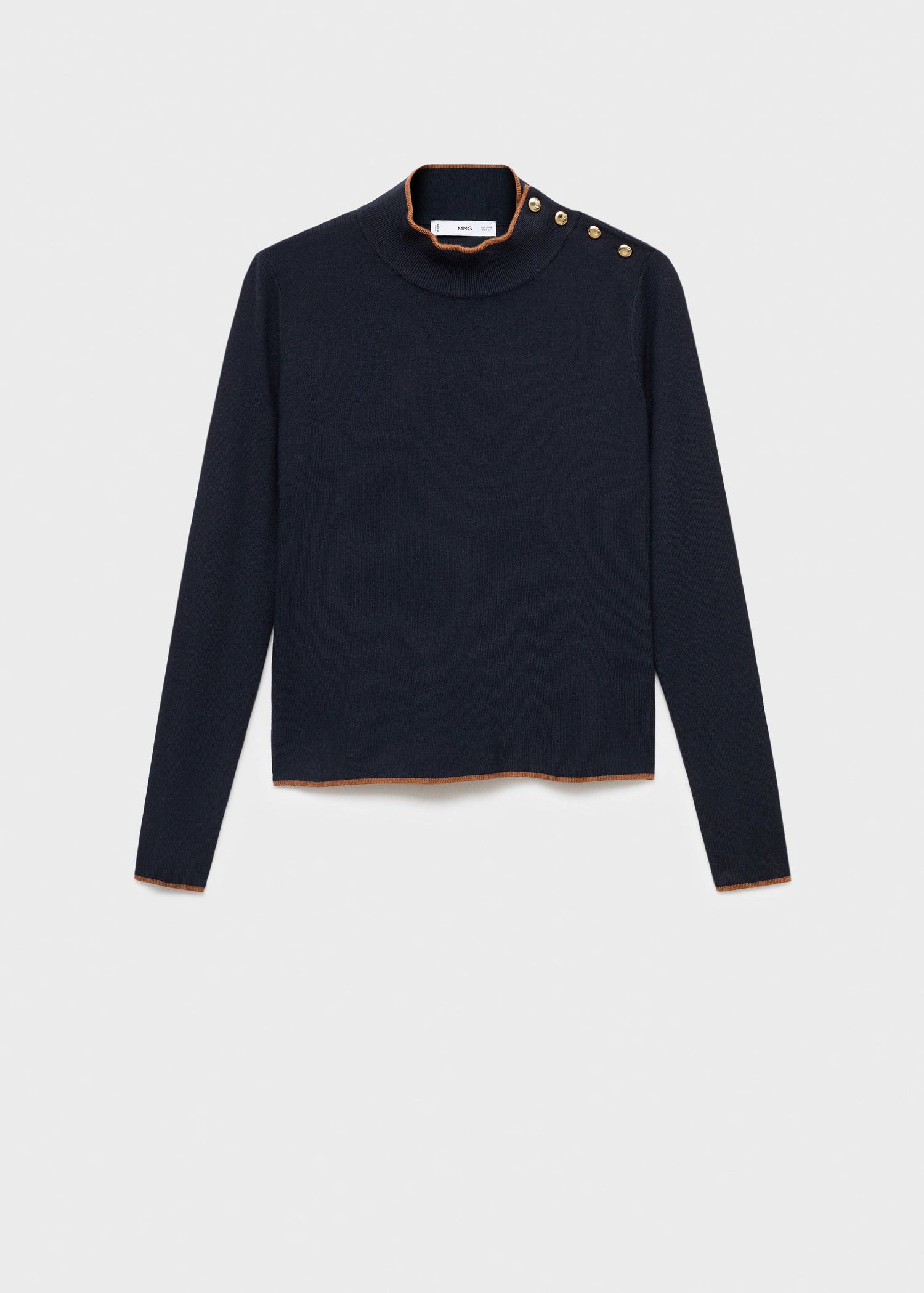 Perkins Neck Sweater With Button