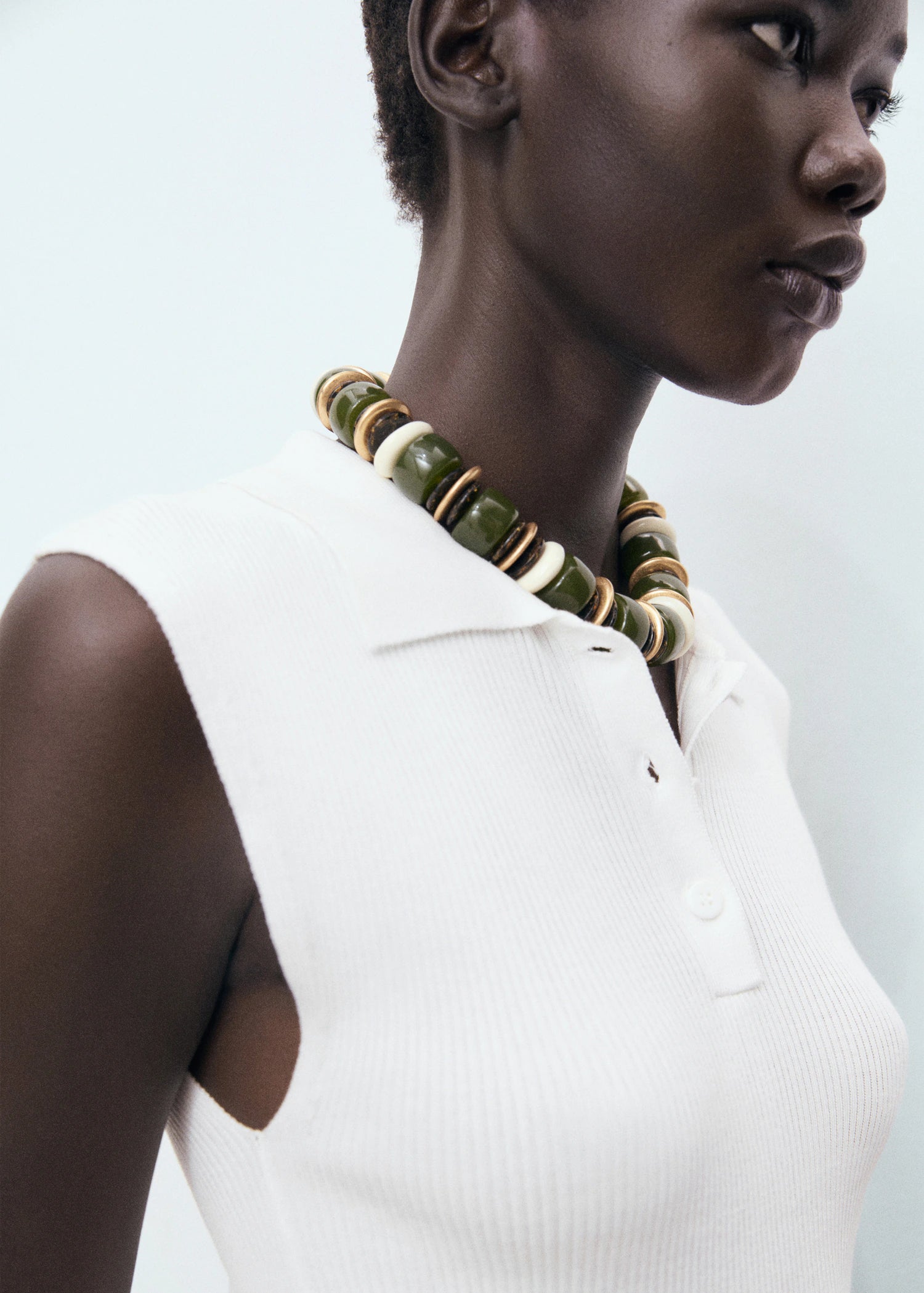 Polo Neck Knitted Top