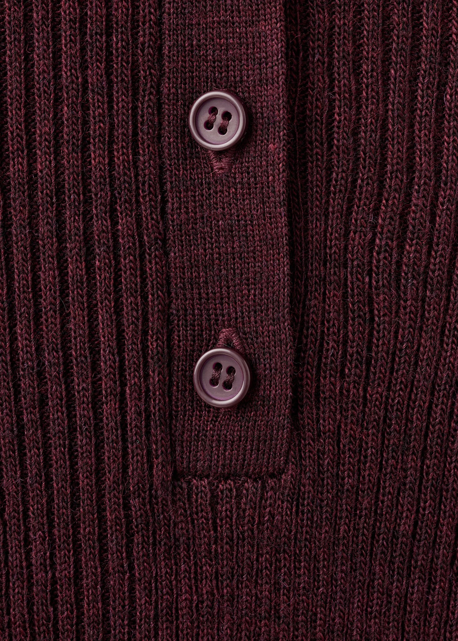 Polo Neck Ribbed Sweater