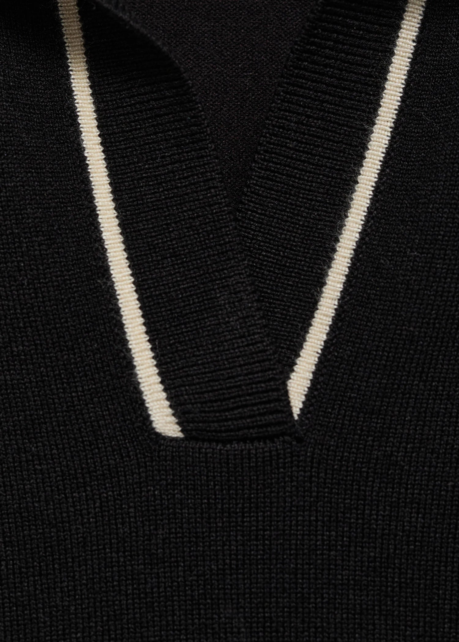 Polo Neck Sweater With Contrasting Trims