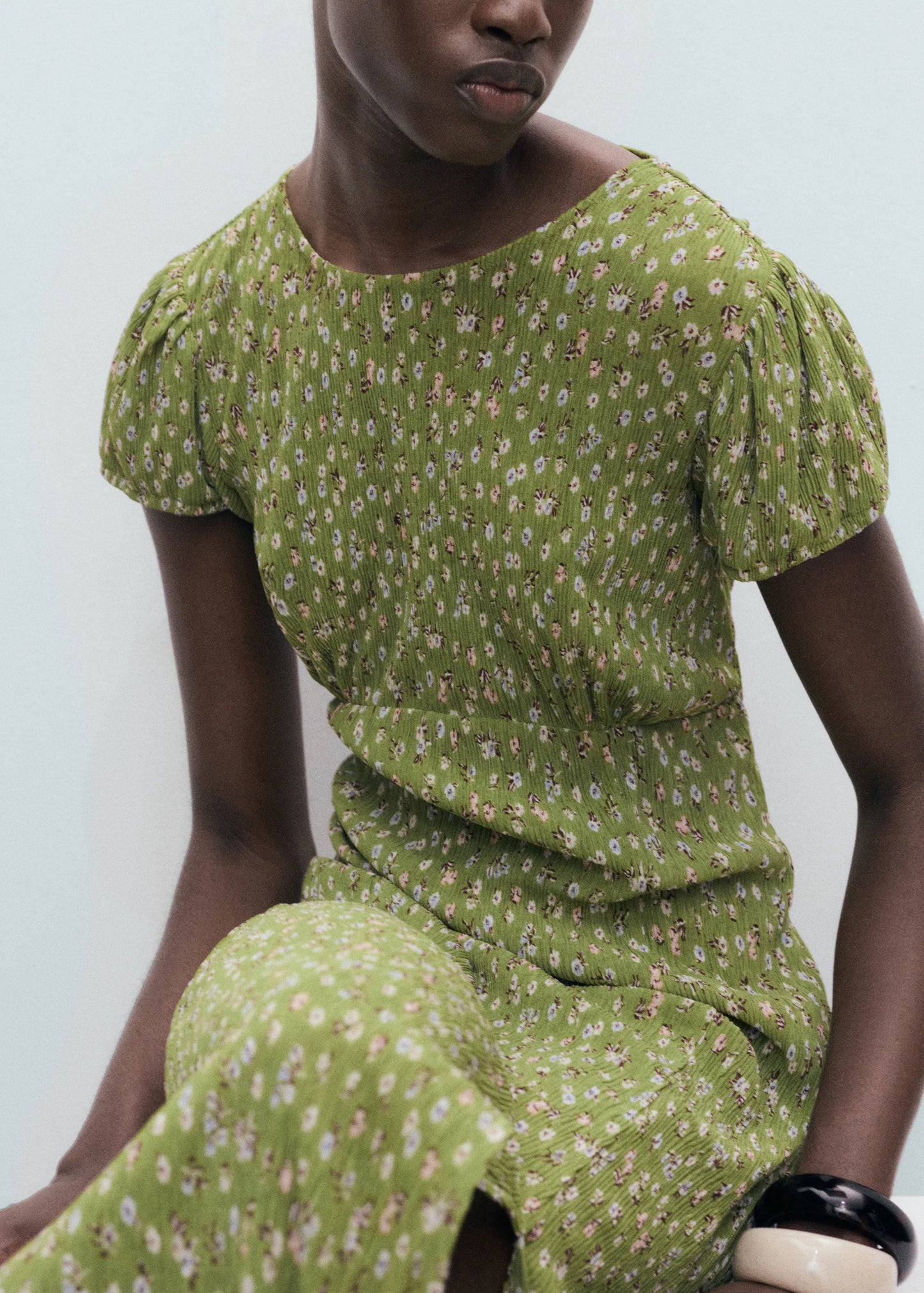 Printed Dress With Side Opening