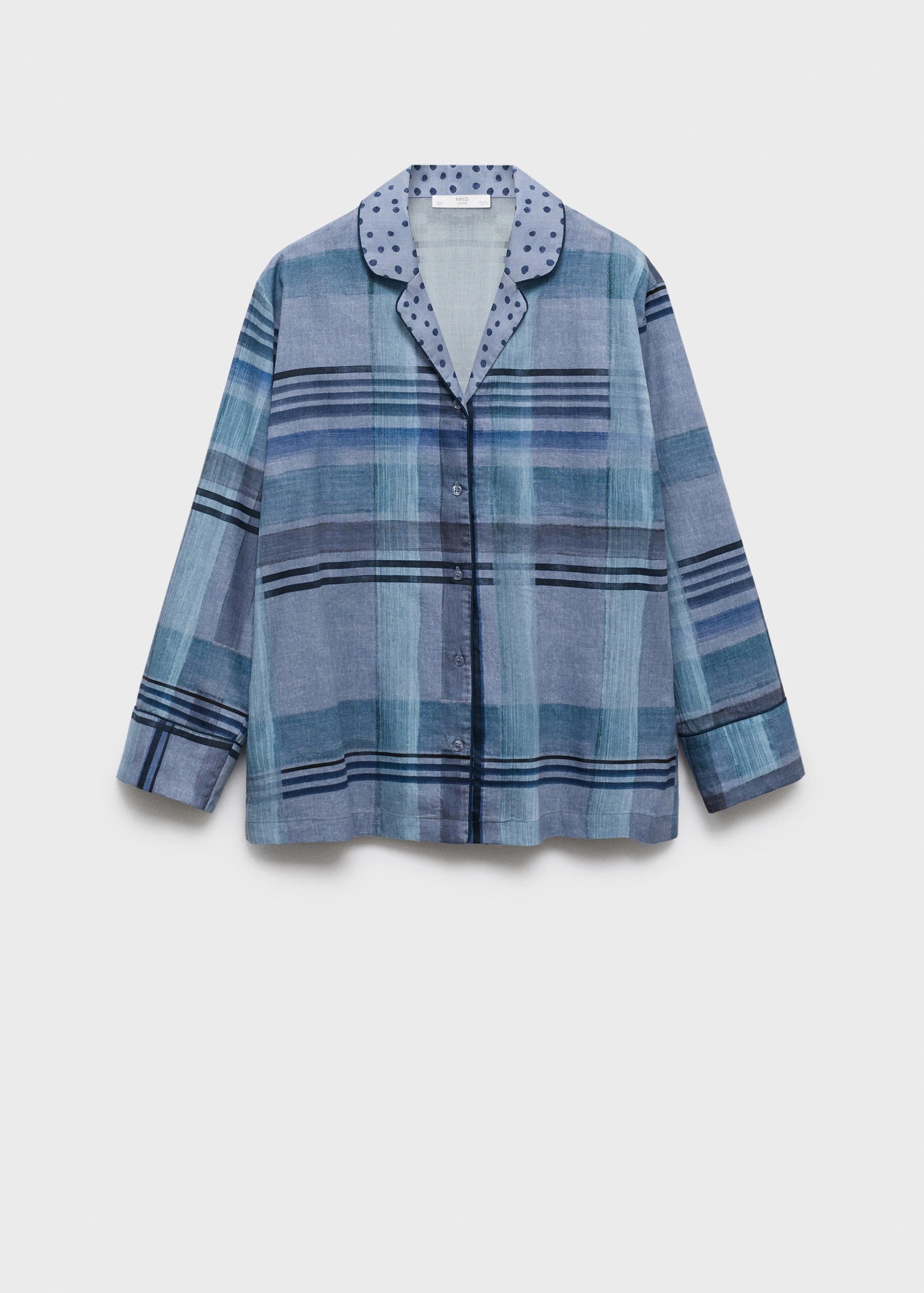Printed Pyjama Shirt With Piping