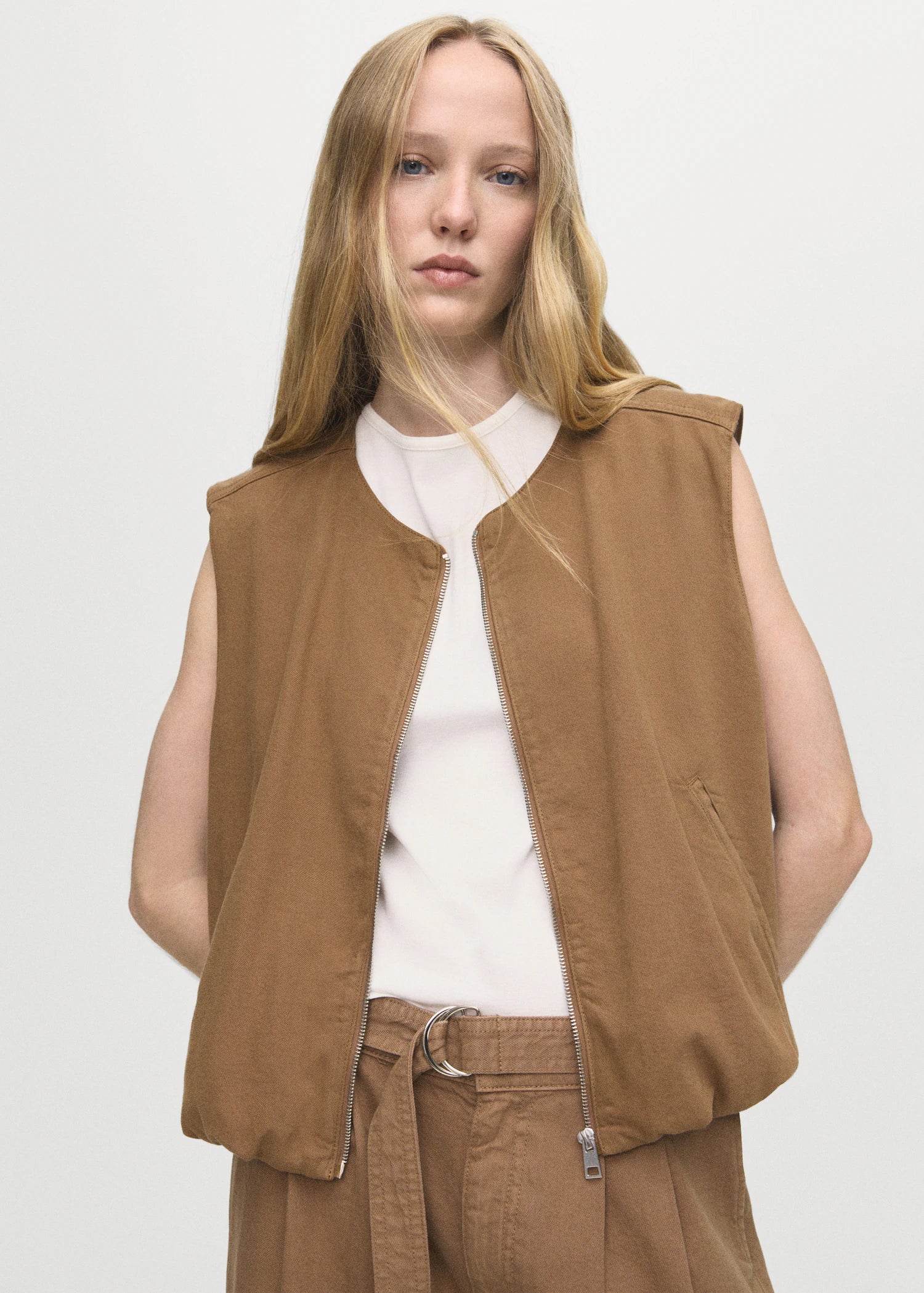 Puffer Denim Waistcoat