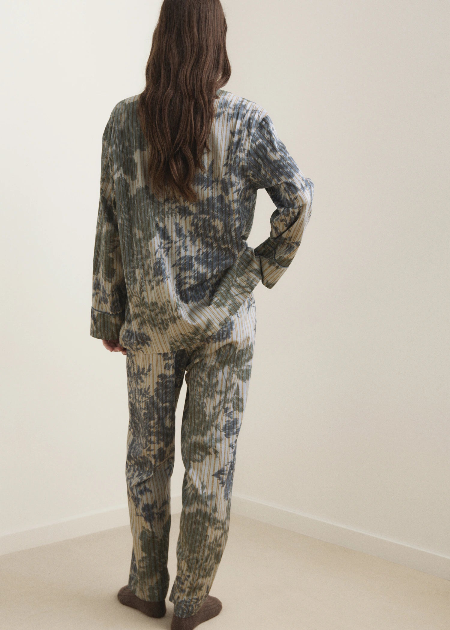 Pyjama Bottoms With Blurred Print