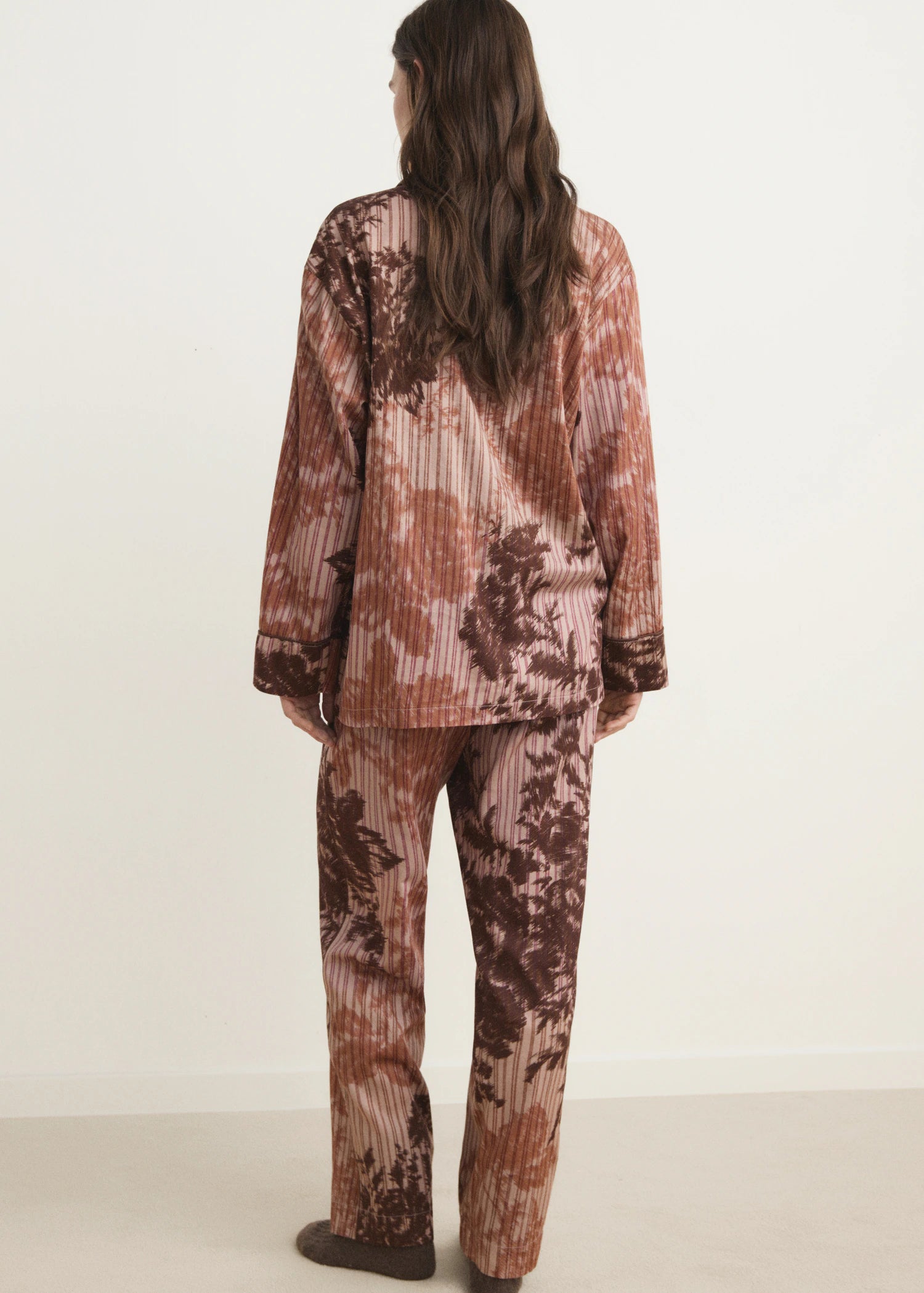 Pyjama Bottoms With Blurred Print