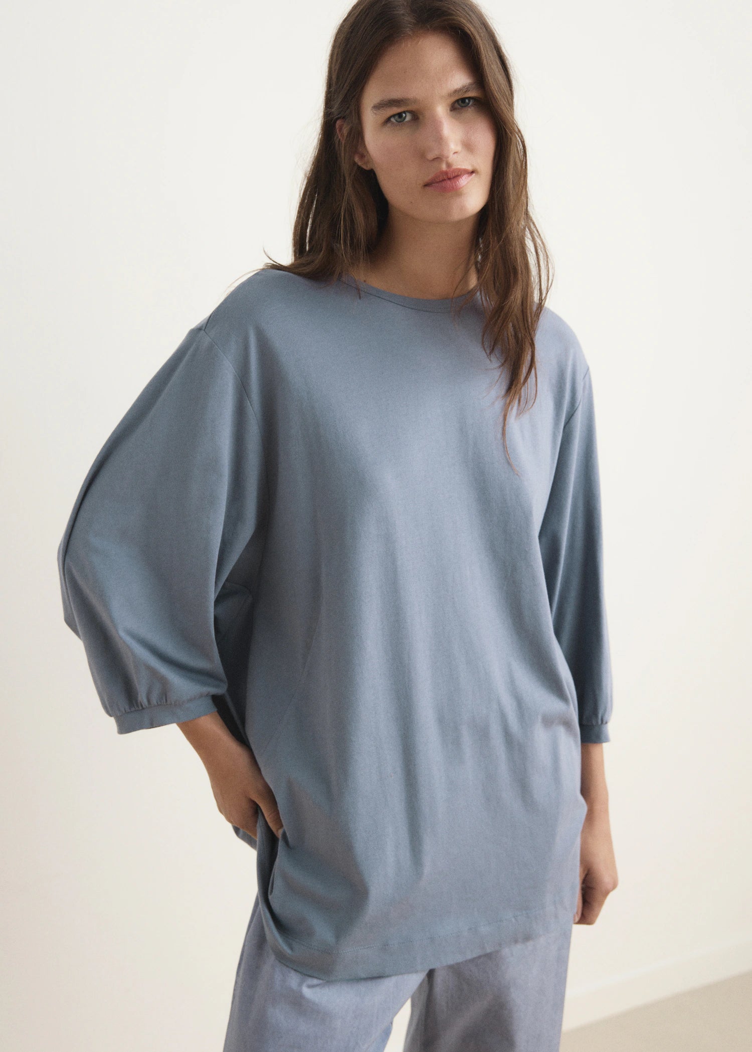 Pyjama T Shirt With Puffed Sleeves