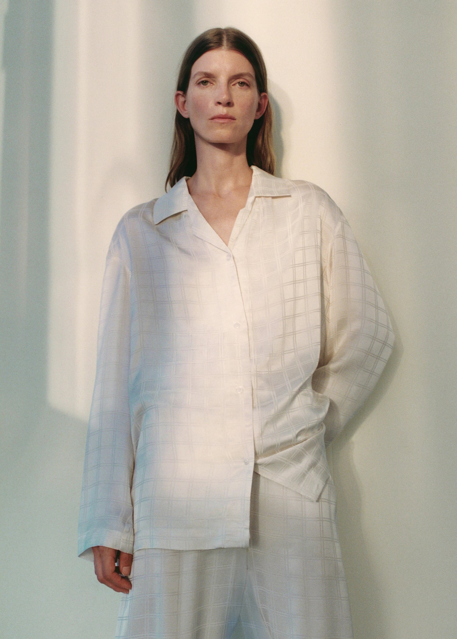 Rayon Check Pyjama Top