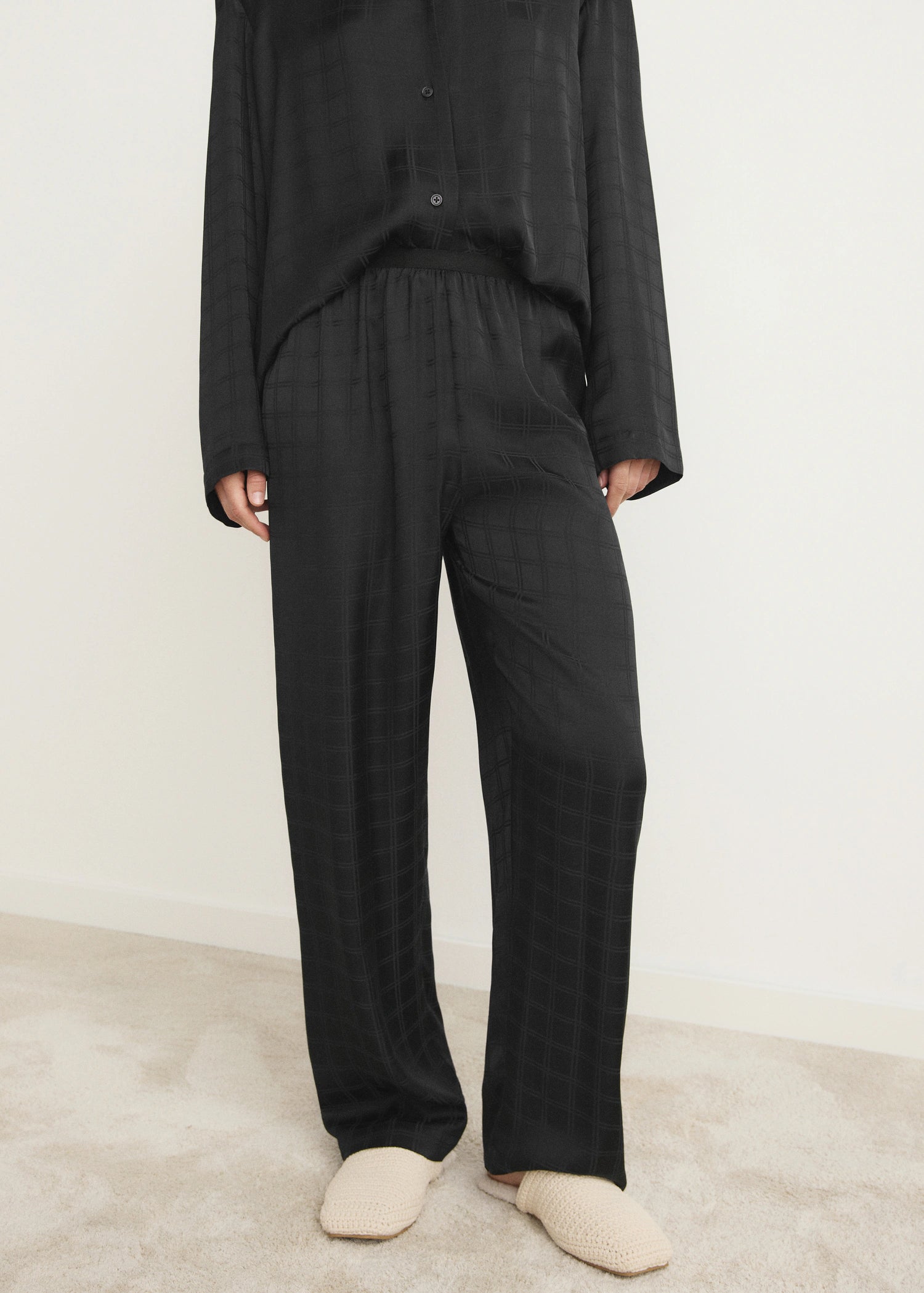 Rayon Check Pyjama Trousers