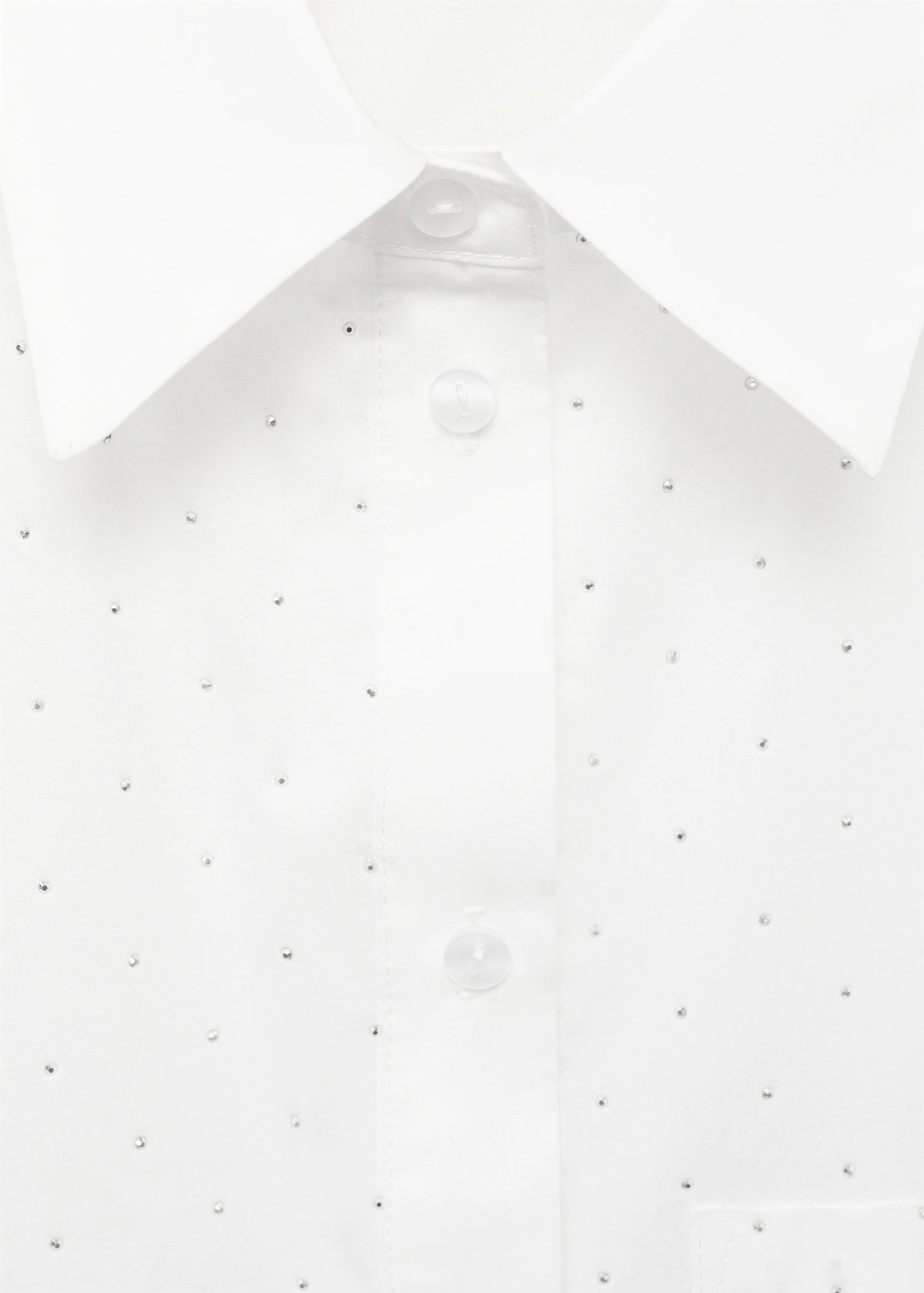 Rhinestone Cropped Shirt