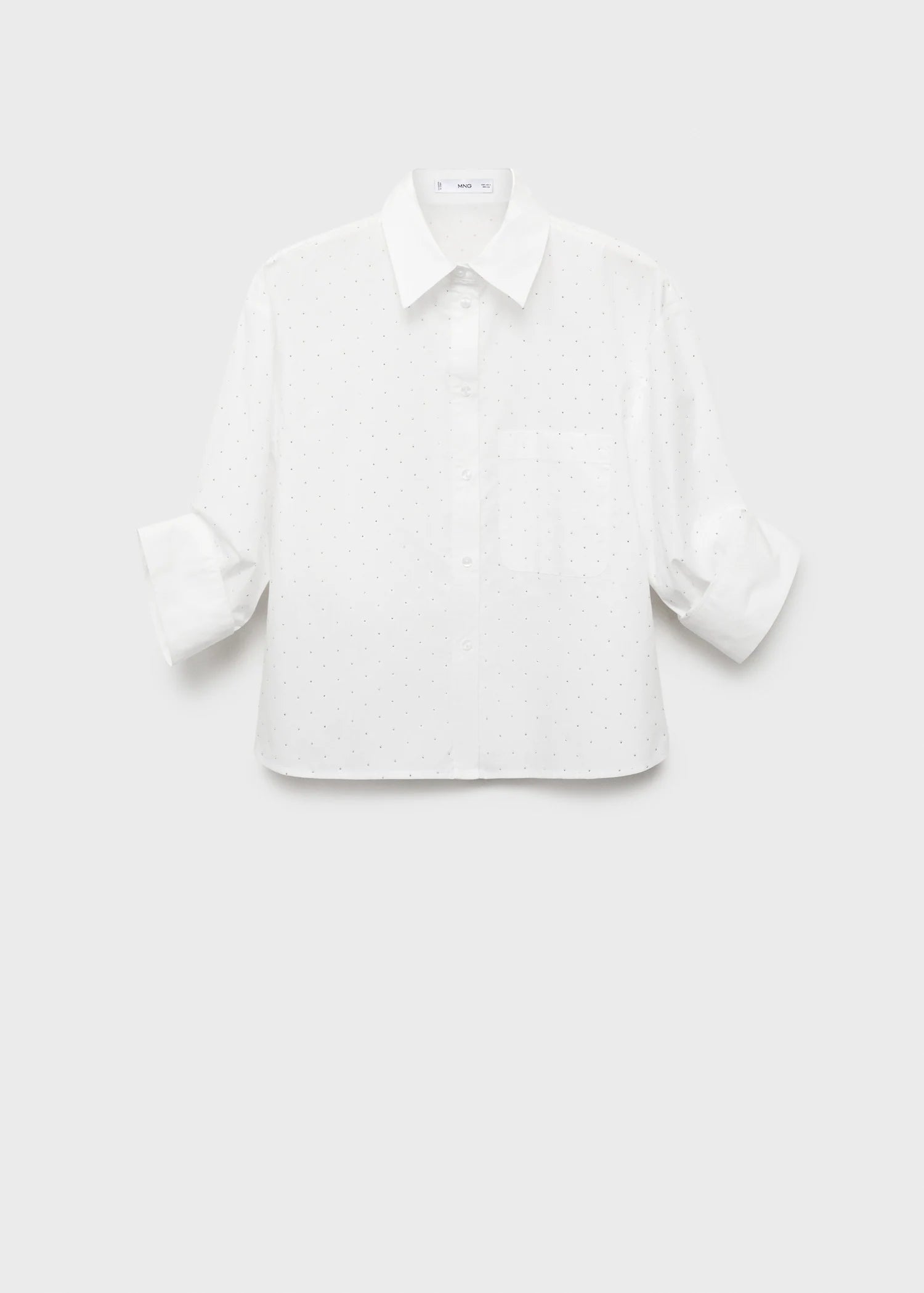 Rhinestone Cropped Shirt