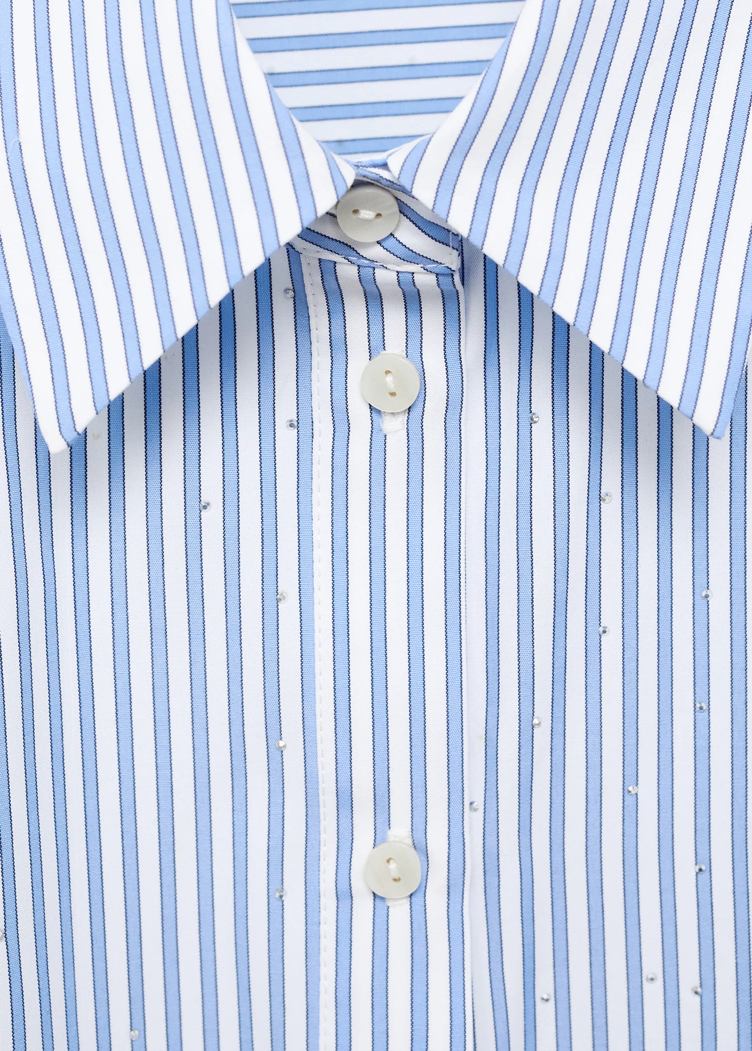 Rhinestone Cropped Shirt