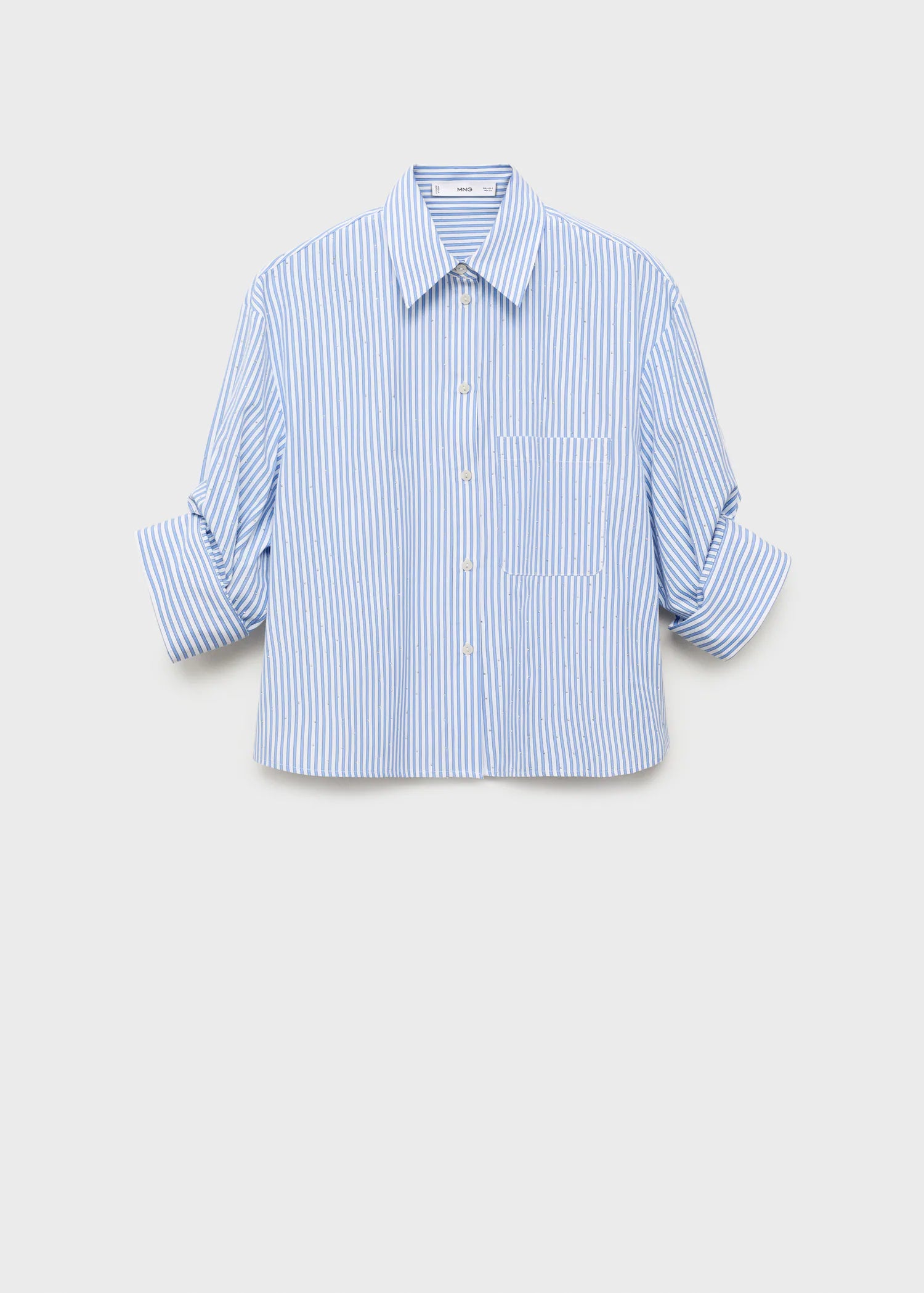 Rhinestone Cropped Shirt